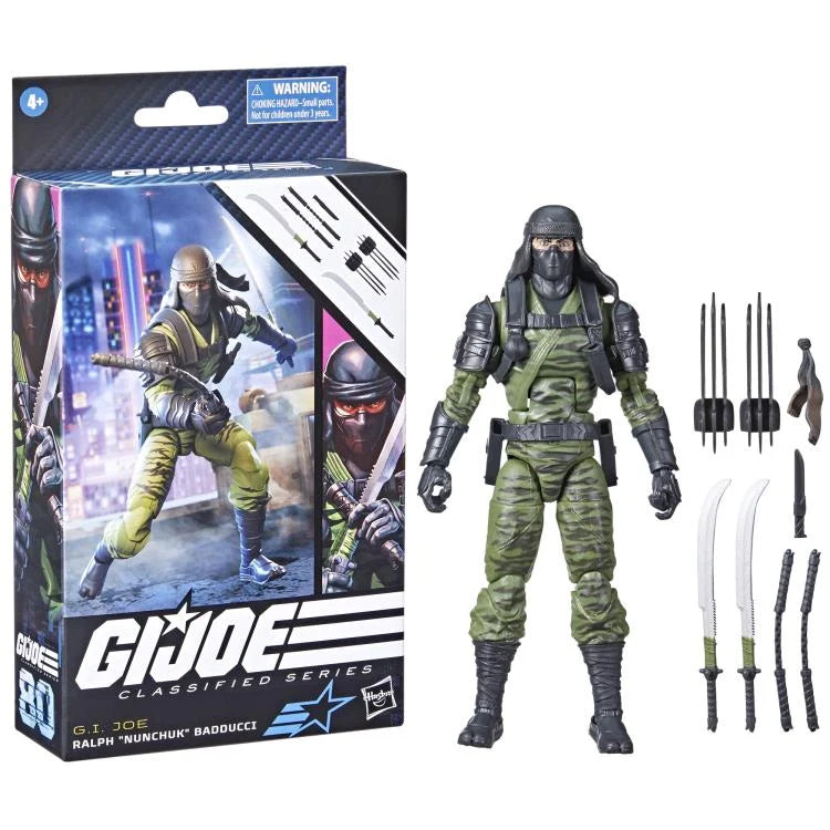 G.I. Joe Classified Series Ralph Nunchuk Badducci Action Figure - Collectible Military Toy for Display & Play - Perfect for G.I. Joe Fans & Collectors