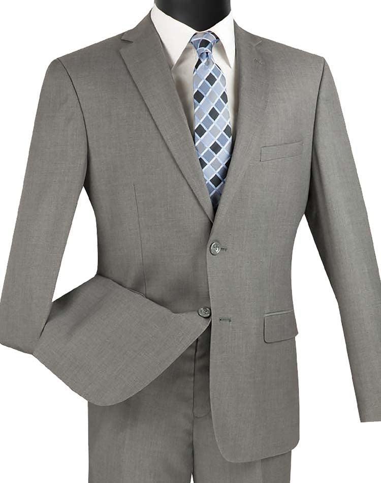 Men's Ultra Slim Fit 2-Piece Suit in Gray | Formal Business Attire for Weddings, Interviews & Office Wear