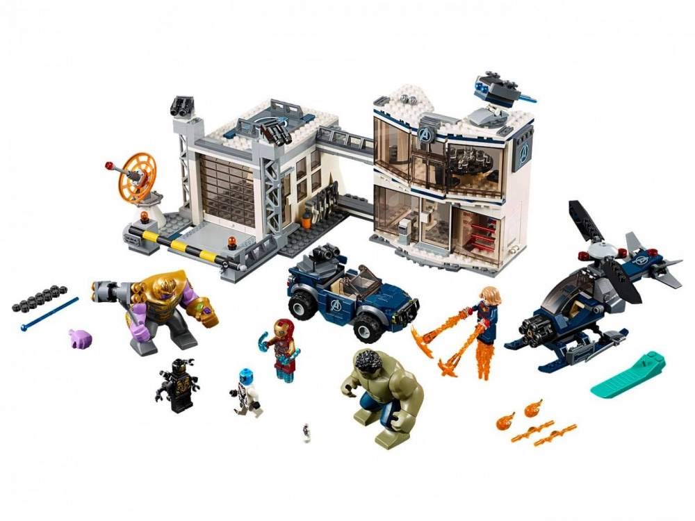 LEGO Marvel Avengers Compound Battle 76131 Building Kit - 699-Piece Set with Iron Man, Thanos, Toy Car & Helicopter | Superhero Playset for Kids & Collectors | Great for Birthday Gifts & Marvel-Themed Playtime