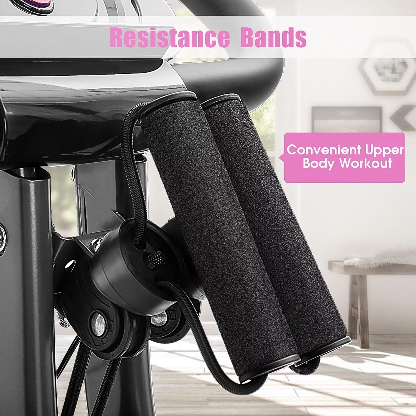 Merax Foldable 3-in-1 Magnetic Exercise Bike - 16-Level Resistance Indoor Cycling Bike for Home Workout (300LB Capacity) | Perfect for Cardio Training, Weight Loss & Home Gym Fitness