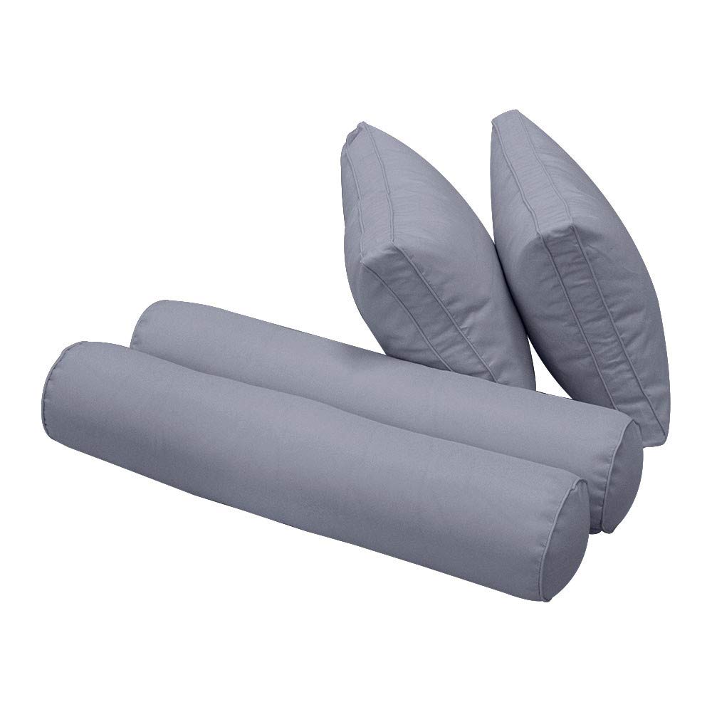 Prolinemax Outdoor Style 1 Twin-XL Piped Trim Daybed Mattress Cover with Bolster Pillow - Fitted Sheet AD001 | Perfect for Patio Furniture, Sunroom Decor & Guest Bedding