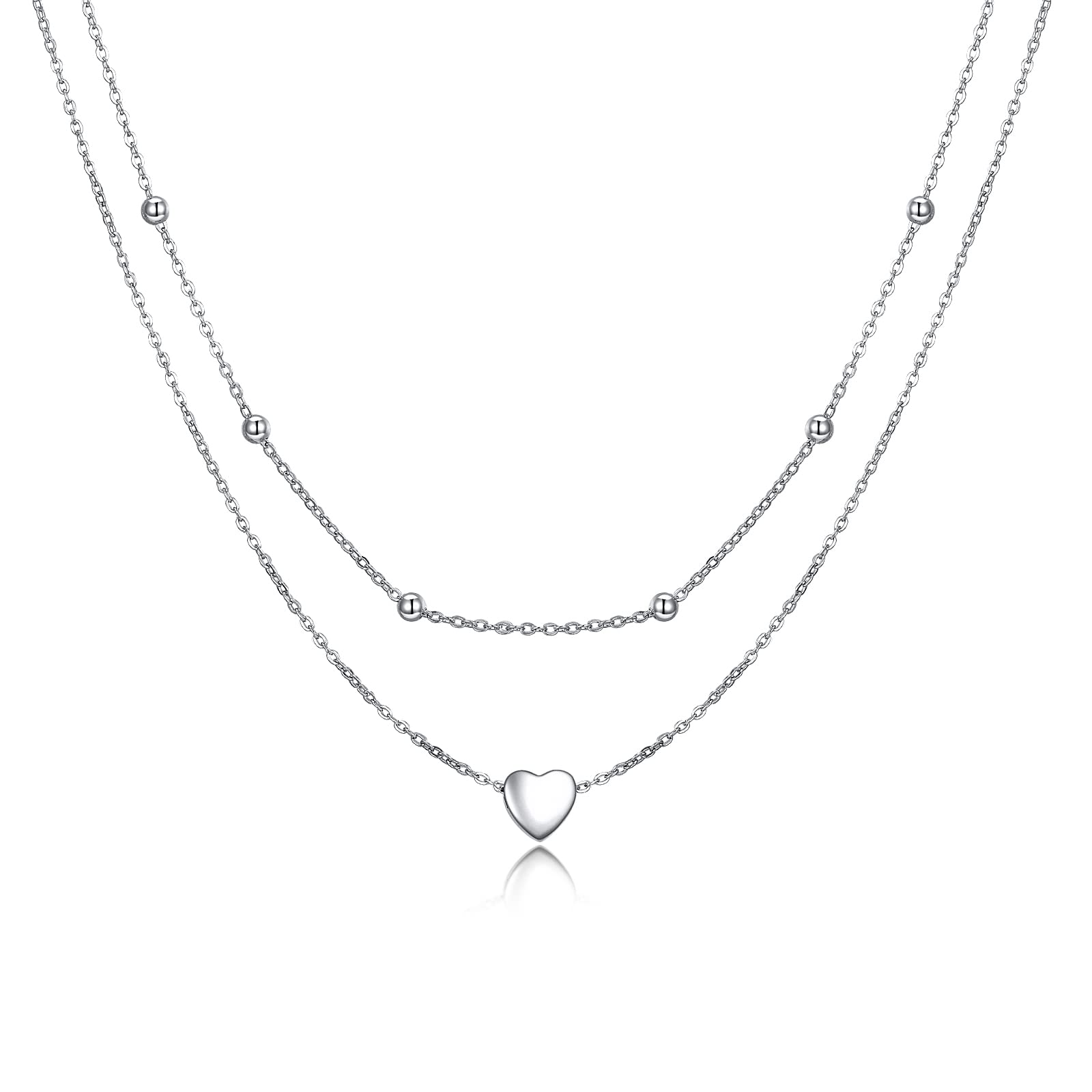 Tree of Life Lotus Daisy Layered Necklace - Sterling Silver Stacked Choker Jewelry for Women | Perfect Gift for Birthday, Anniversary & Everyday Elegance