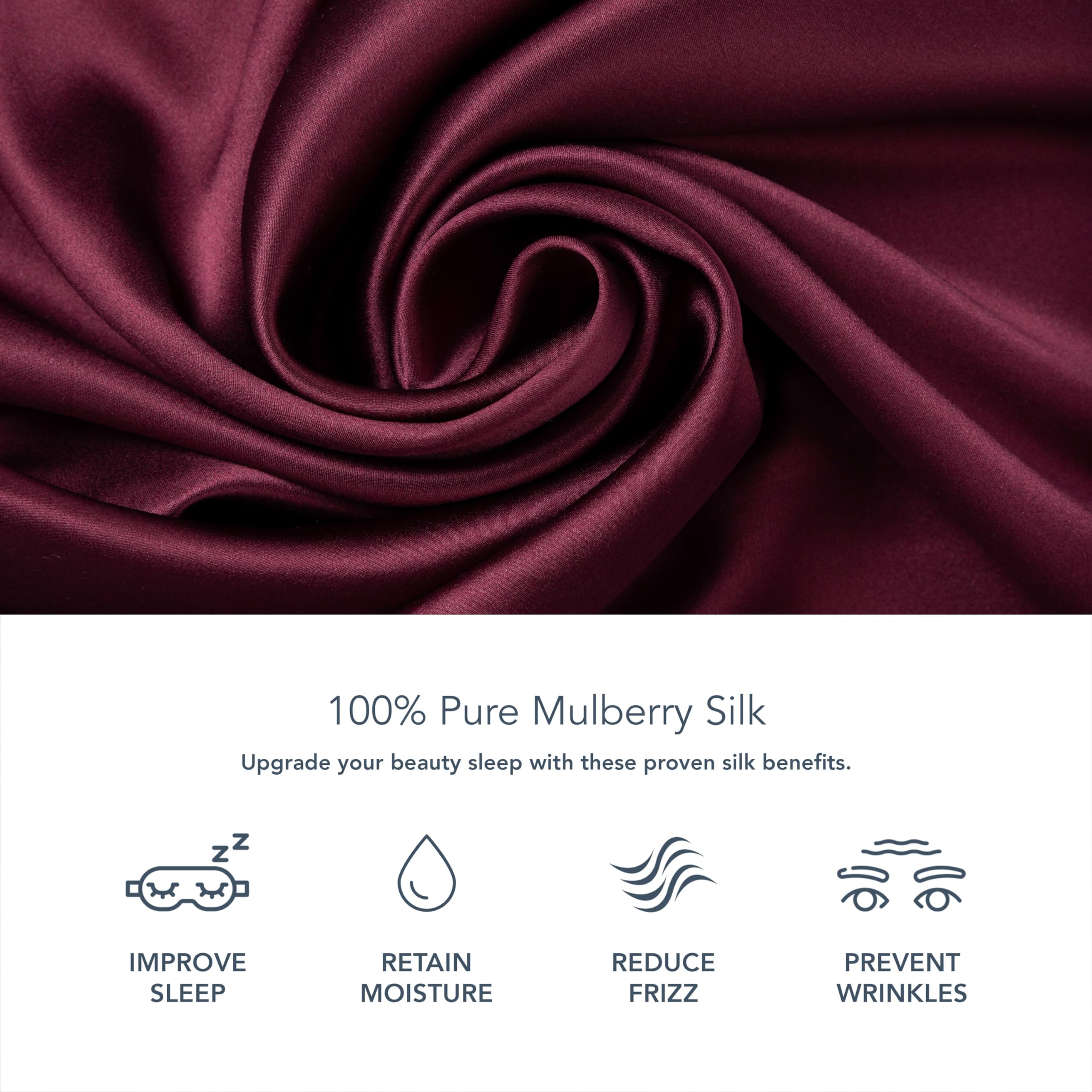 Fishers Finery 25mm 100% Pure Mulberry Silk Pillowcase - King Size (2 Pack, Red) | Award-Winning by Good Housekeeping | Hypoallergenic & Cooling for Hair & Skin Care | Perfect for Beauty Sleep & Luxury Bedding