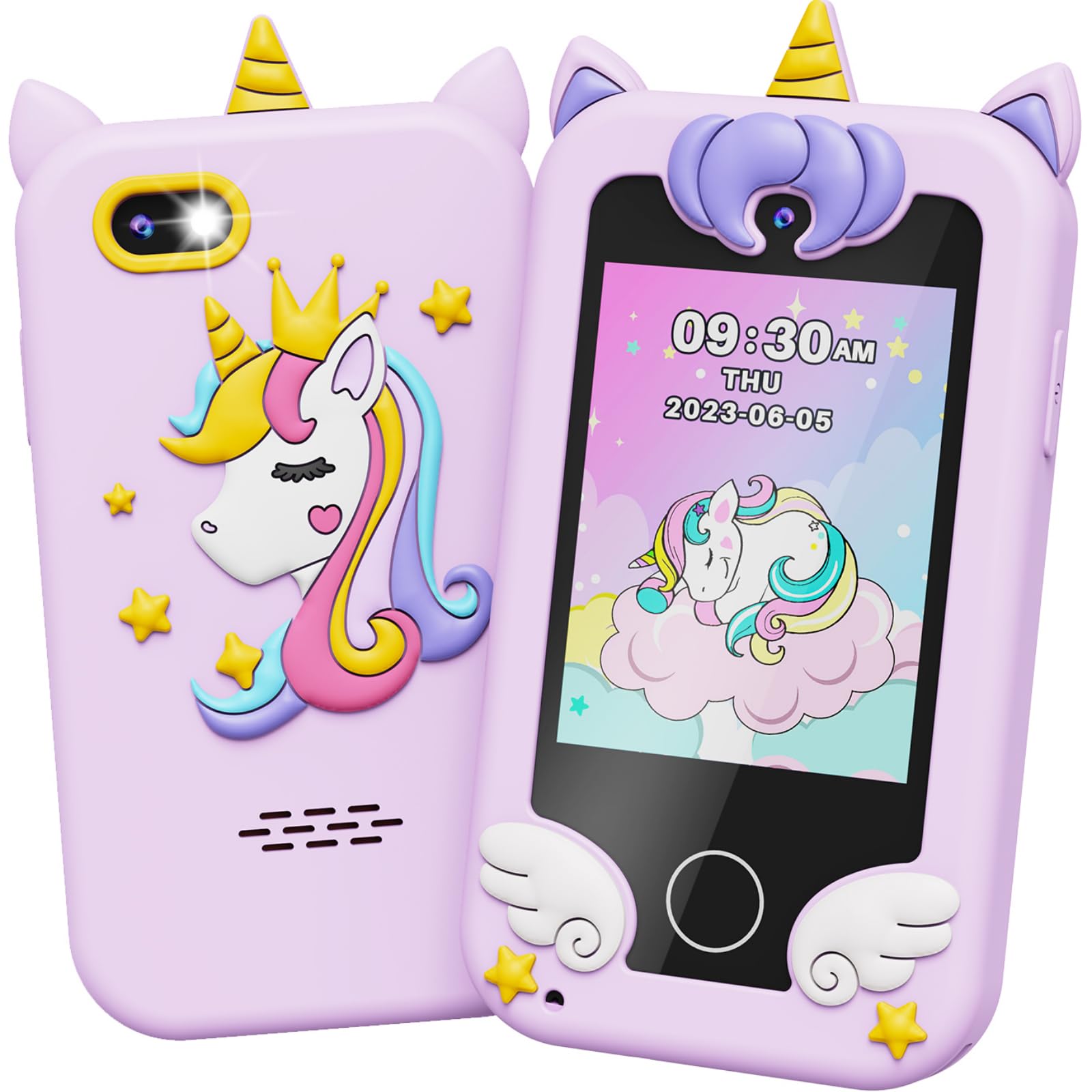 UCIDCI Kids Smart Phone Toy for Girls & Boys Ages 3-7 - Educational Learning Games, Dual Camera, MP3 Music Player - Perfect Christmas & Birthday Gift for Toddlers - Great for Travel, Home Play & Early Learning Development