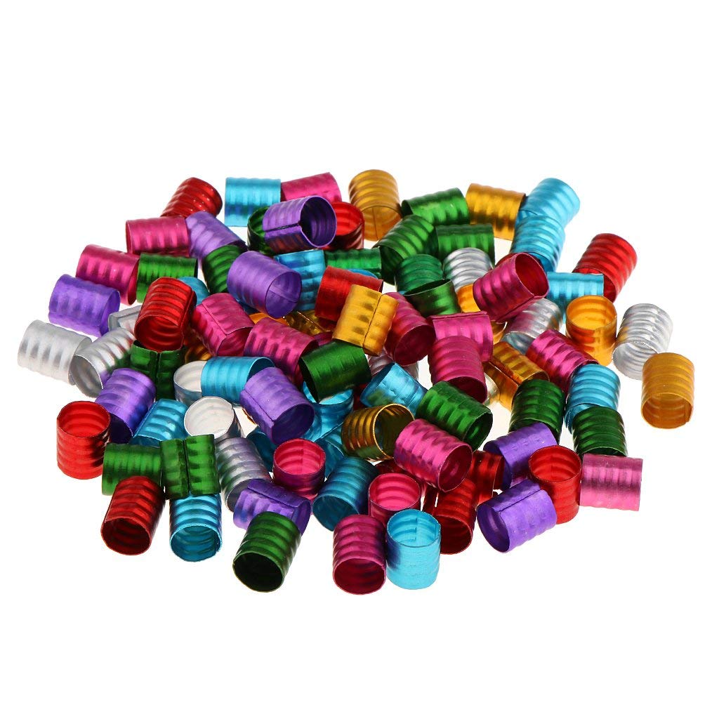 100pcs Colorful Hair Beads for Braids - Dreadlock Accessories, Hair Rings & Clips - DIY Hair Jewelry for Women & Girls - Perfect for Parties, Festivals & Everyday Styling