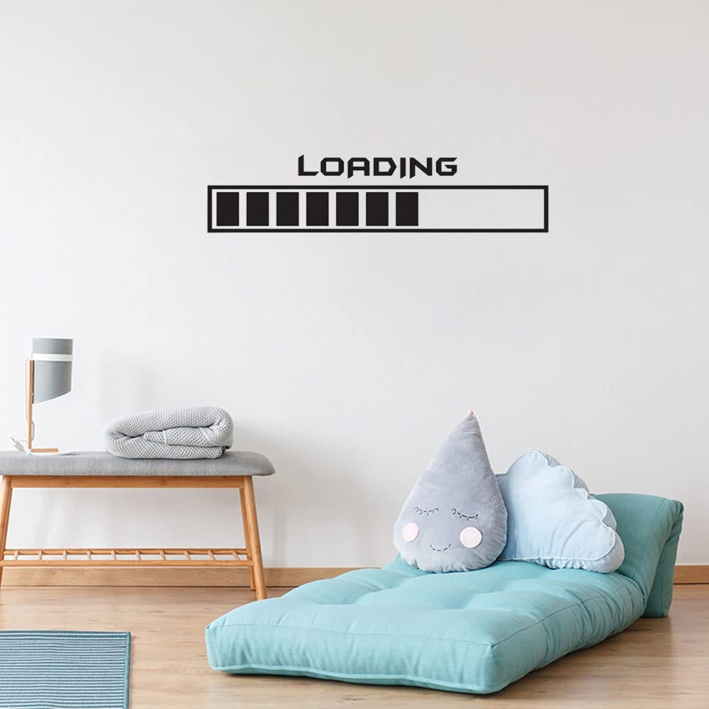 Gaming Wall Decal - Removable Vinyl Joystick Loading Art Sticker for Gamer Room Decor (56x13cm) | Perfect for Bedroom, Game Room & Man Cave Design