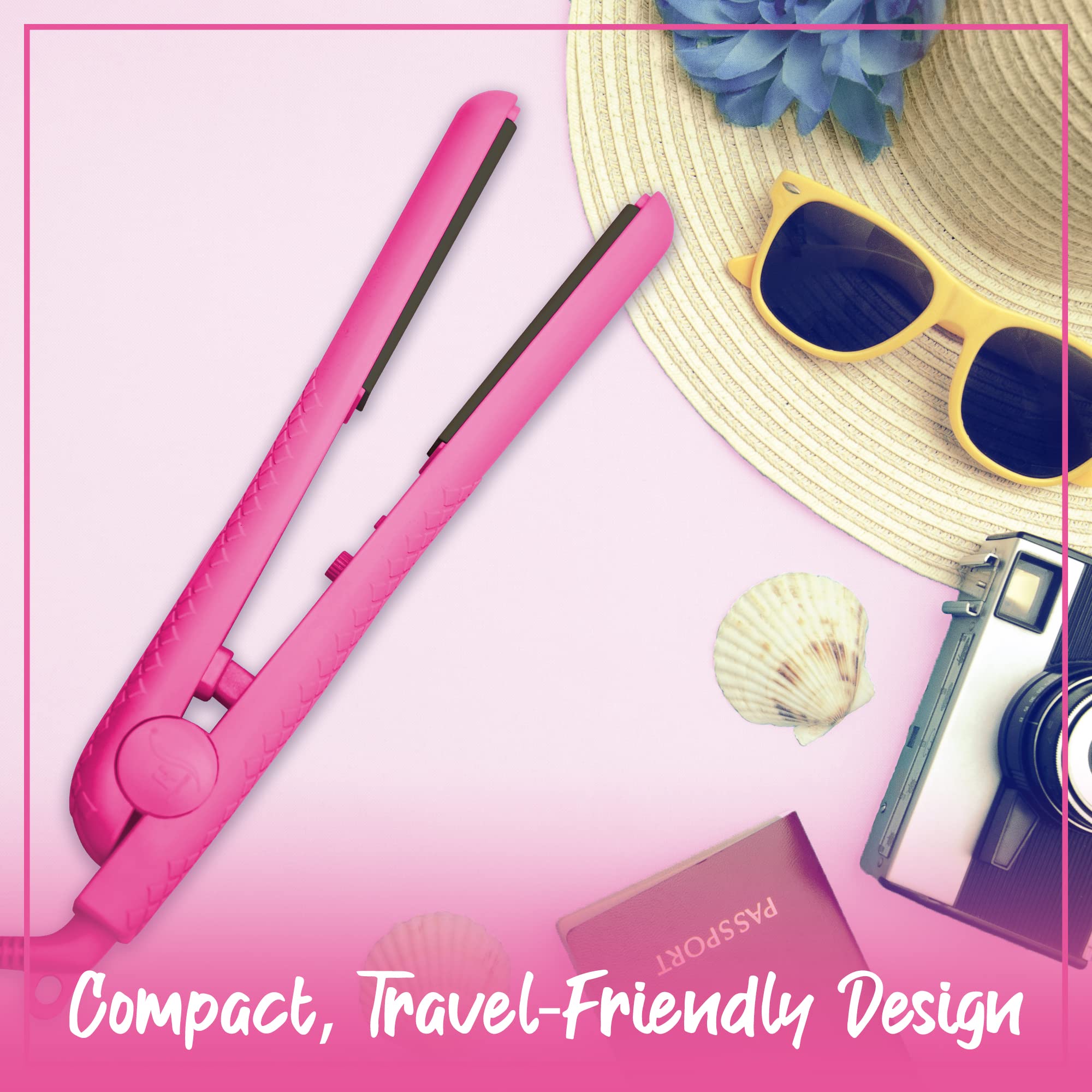 Herstyler Ceramic Flat Iron Hair Straightener for Smooth, Shiny & Frizz-Free Hair - Perfect for Home & Salon Styling