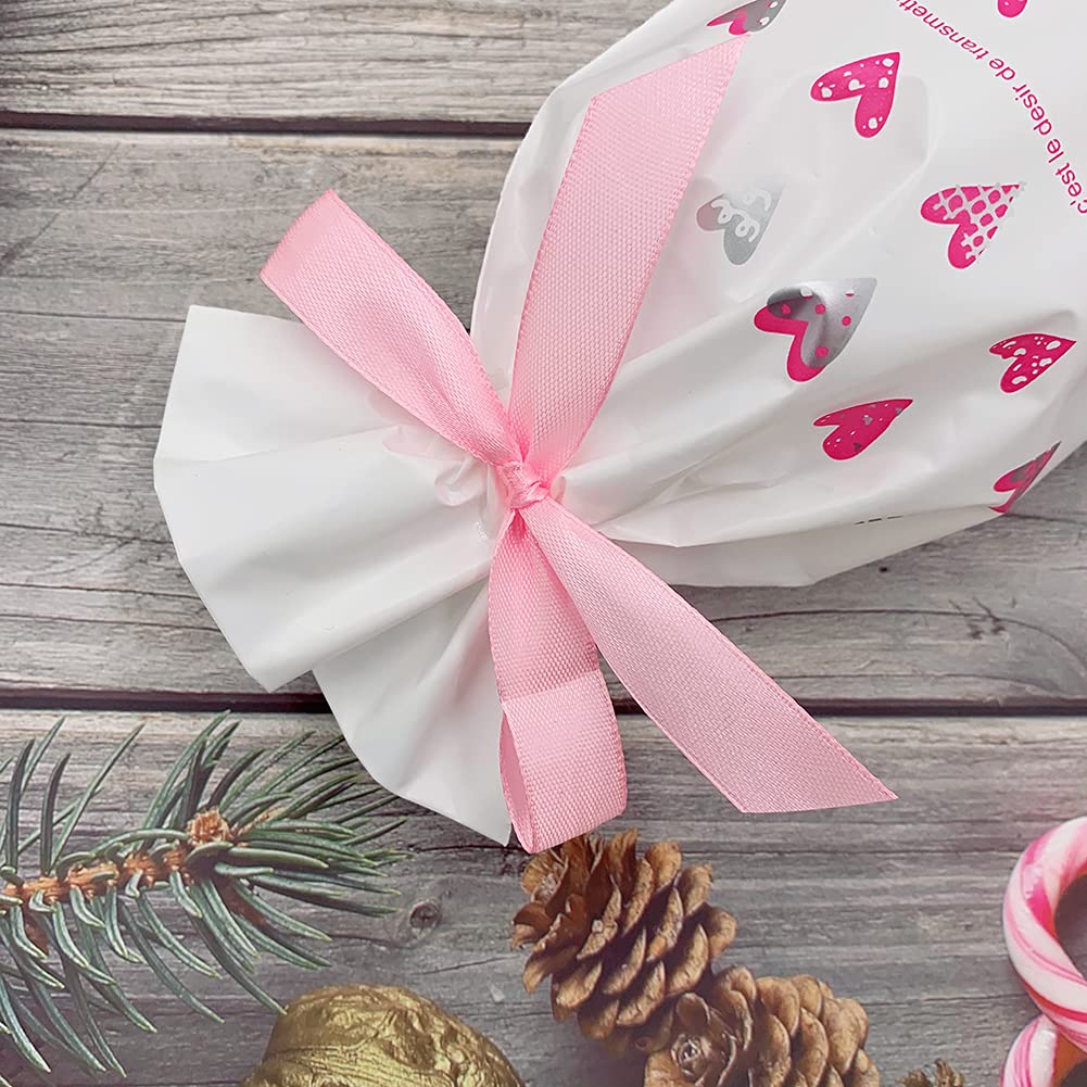 Enjonar 24pcs Pink Treat Bags - Party Favor Bags for Candy, Gifts & Goodies - Perfect for Birthday Parties, Weddings, Baby Showers, Bridal Showers & Holiday Celebrations - Durable Gift Wrapping & Packaging Solution