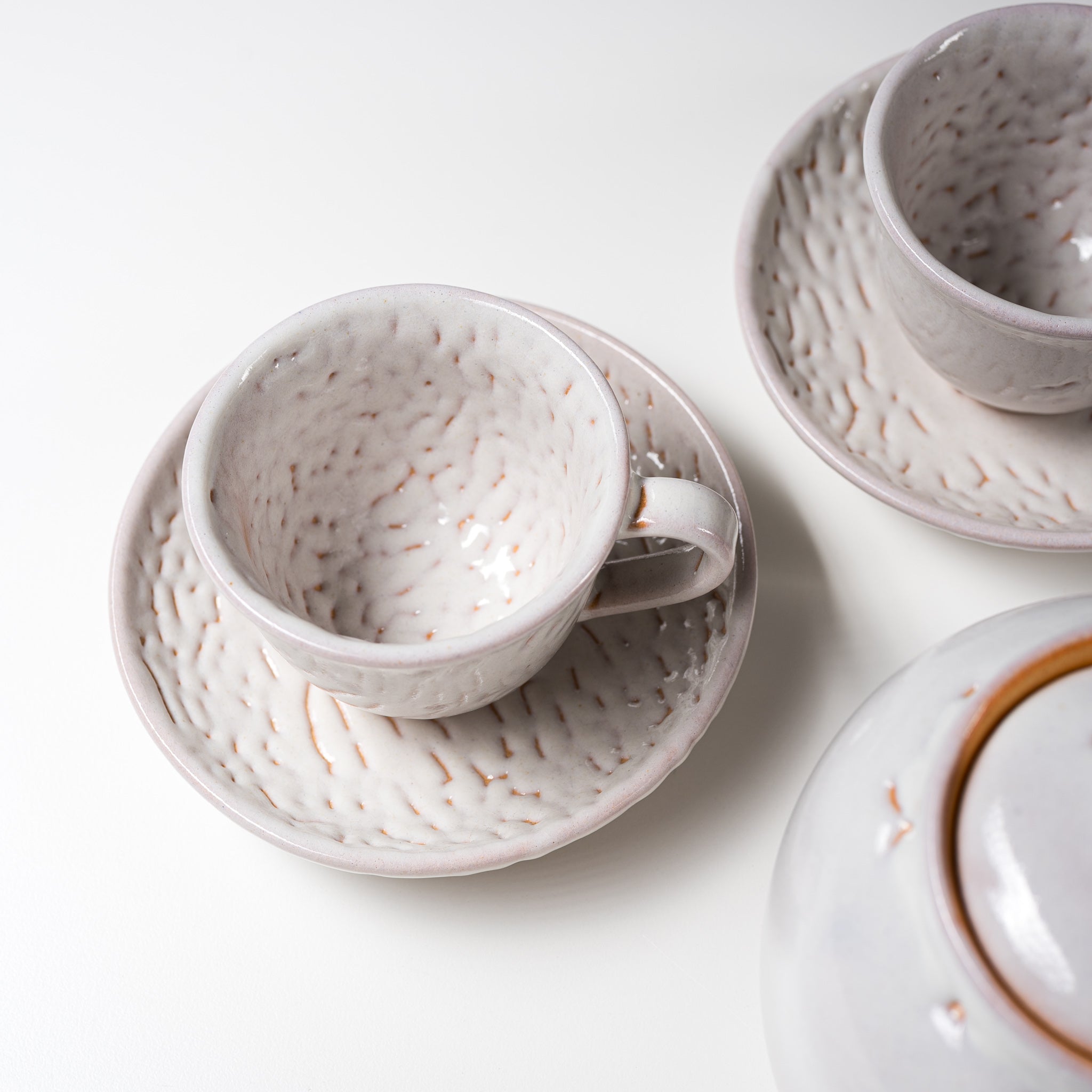 Premium Tenryu Kiln Hagi Ware Japanese Tea Set with Wooden Box - White Hagi Ceramic for Matcha & Sencha - Perfect for Traditional Tea Ceremonies & Home Decor