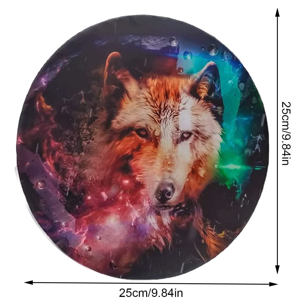 Handmade Shaman Drum with Holy Wolf Totem - Authentic Native American Style Hand Drum with Drumsticks - Perfect for Meditation, Rituals & Spiritual Healing
