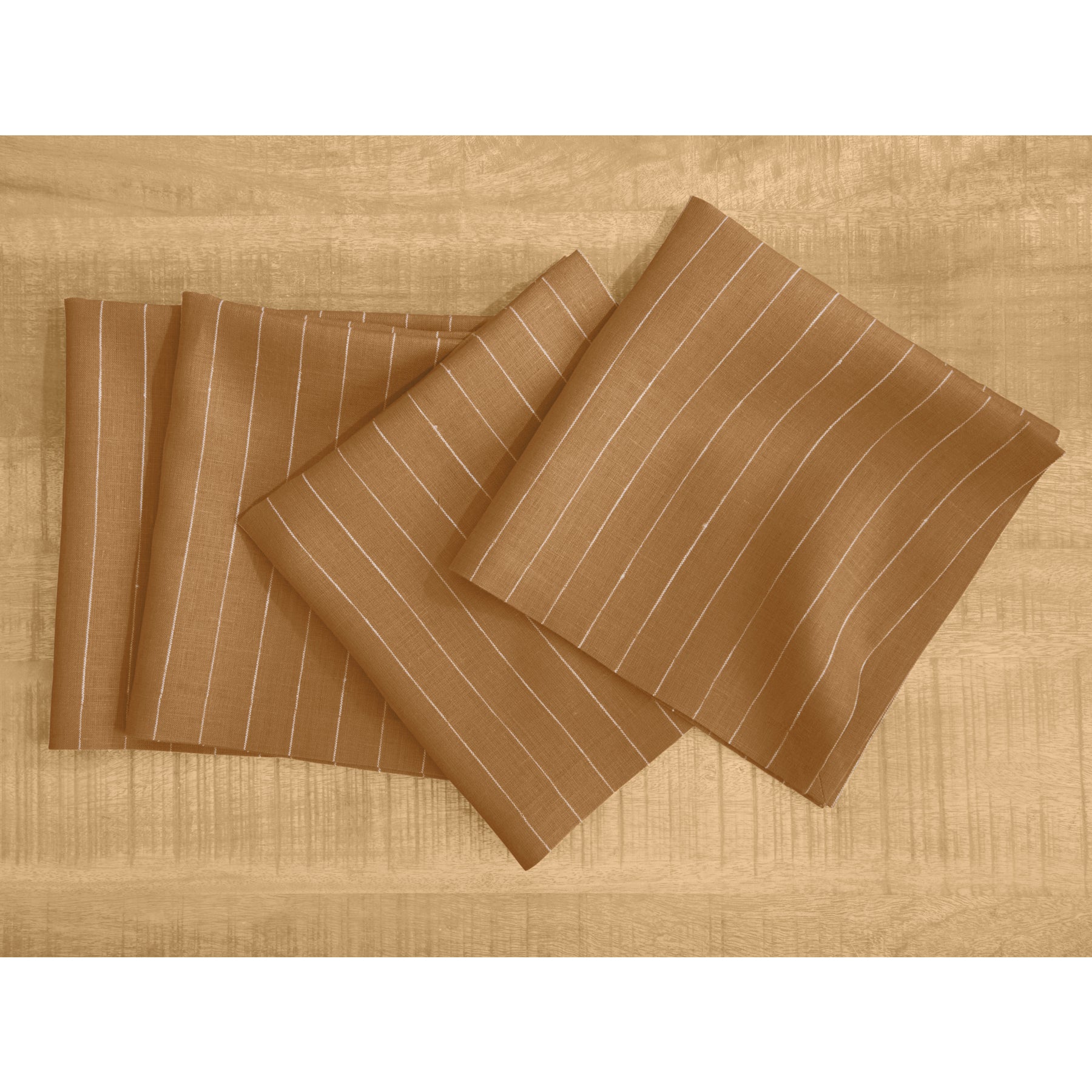 Camel and White Pinstripe