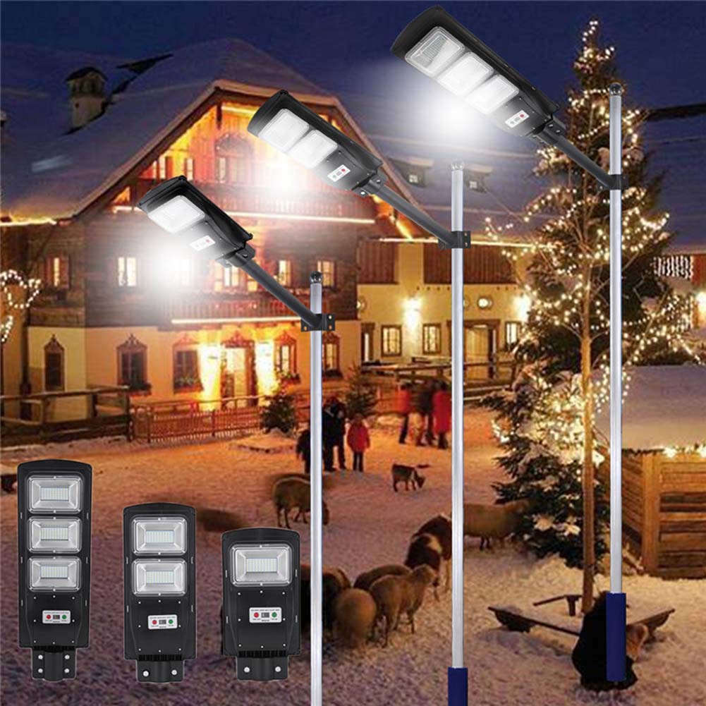 240LED Solar Street Light with PIR Motion Sensor & Radar Sensor - 60W Waterproof IP67 Outdoor Wall Lamp - Remote Control, Dusk to Dawn Lighting for Driveways, Gardens, Pathways, and Parking Areas