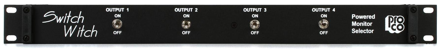 Pro Co Sound Switch Witch - Professional Powered Monitor Selector for Studio & Live Audio - Perfect for DJs, Musicians & Sound Engineers