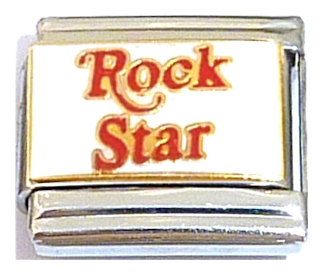 Rock Star Red Letters Italian Charm Bracelet - Stylish & Trendy for Women, Perfect for Parties, Gifts & Everyday Wear