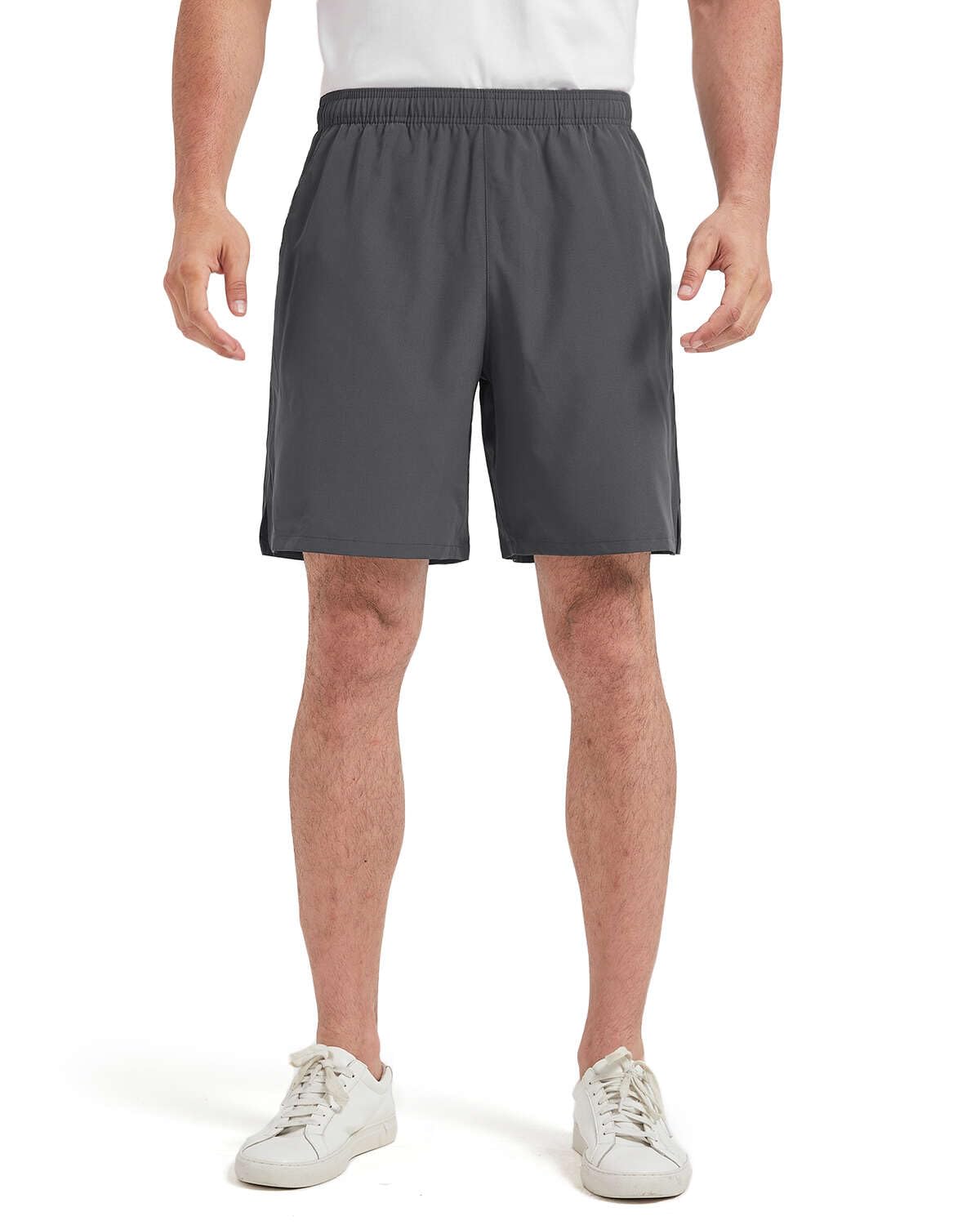 Men's 7 Inch Quick Dry Running Shorts with Zipper Pockets - Breathable Athletic Workout Shorts for Gym, Jogging & Outdoor Sports | Lightweight Pack Dry-Fit Training Shorts for Men