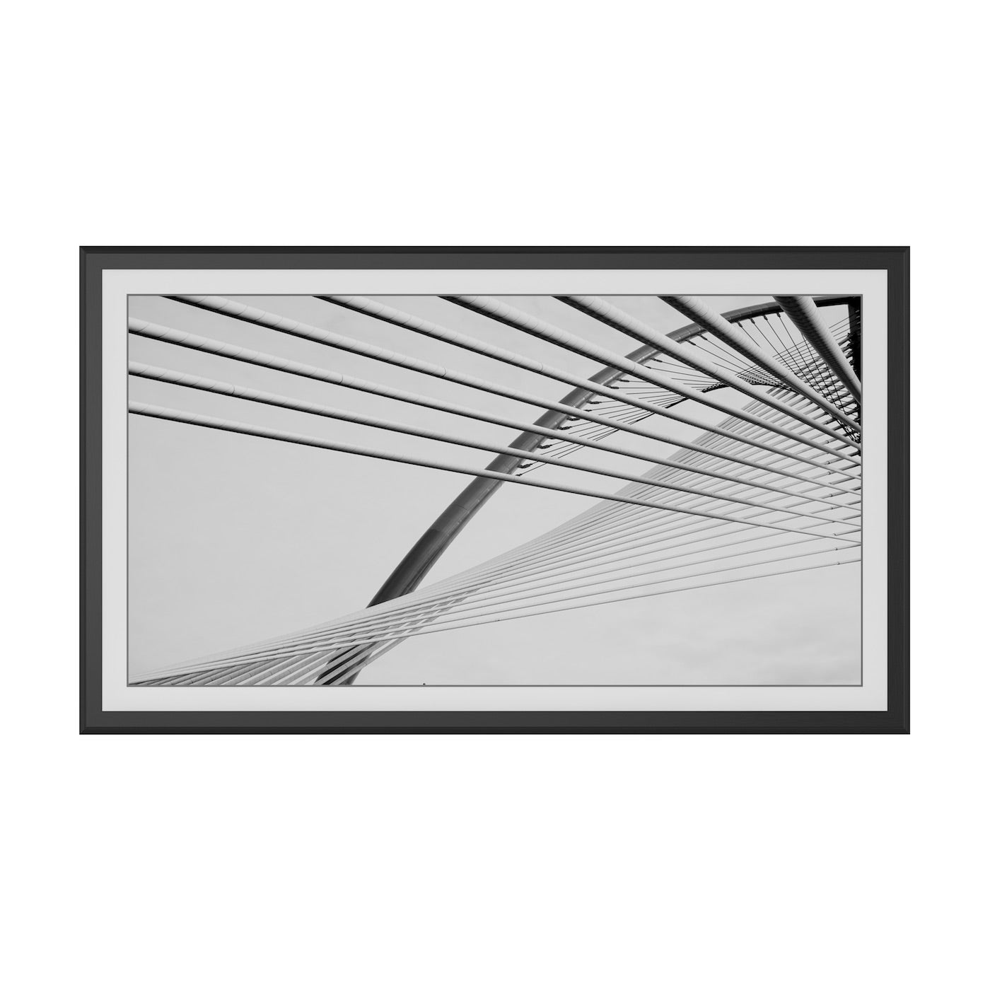 Anodized Black Alloy Scoop for Samsung Frame TV Bezel - Premium TV Accessory for Home Theater & Modern Living Room Decor