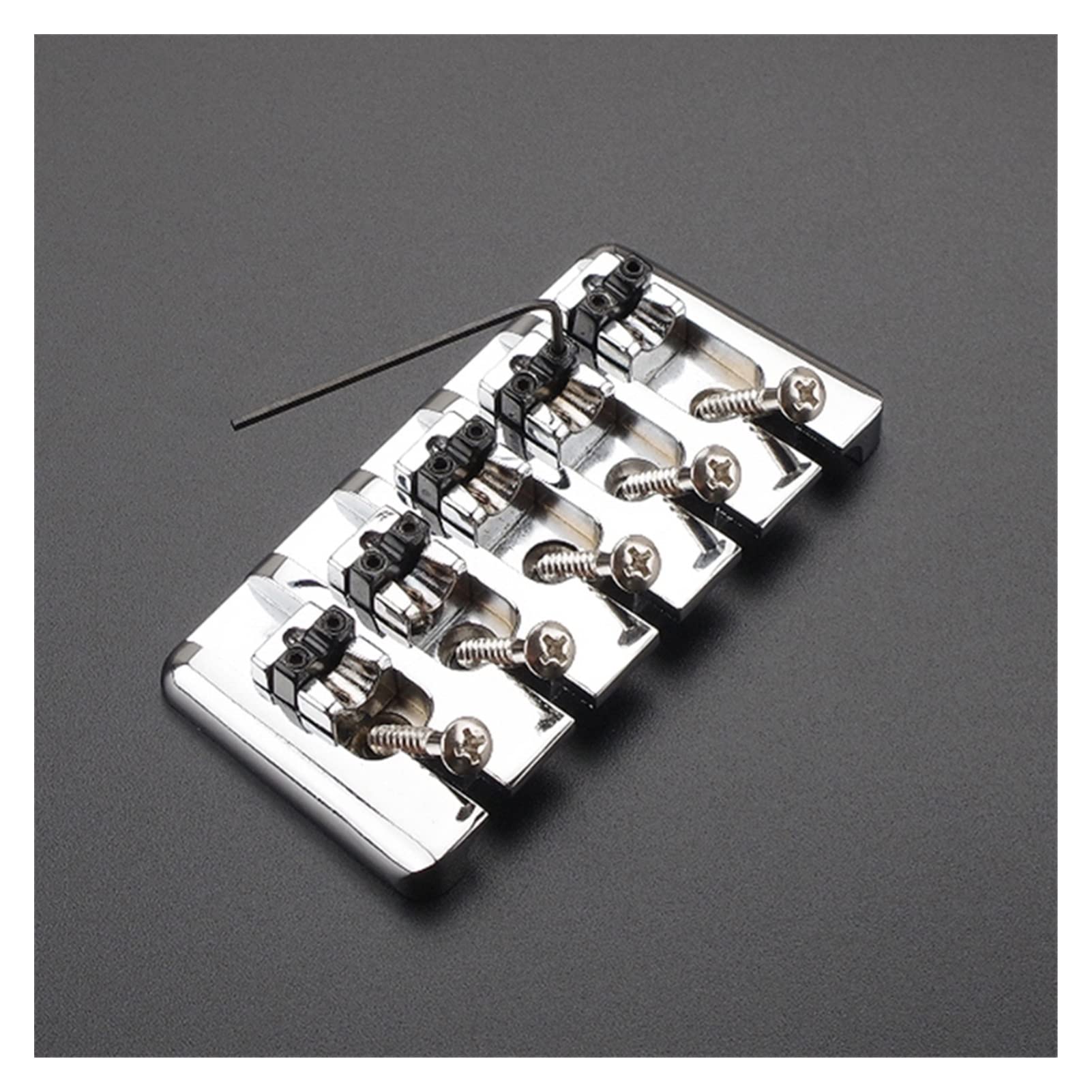 5-String Electric Guitar Bass Hardtail Bridge - Fixed Saddle Replacement for Enhanced Tuning Stability | Perfect for Rock, Metal & Studio Recording