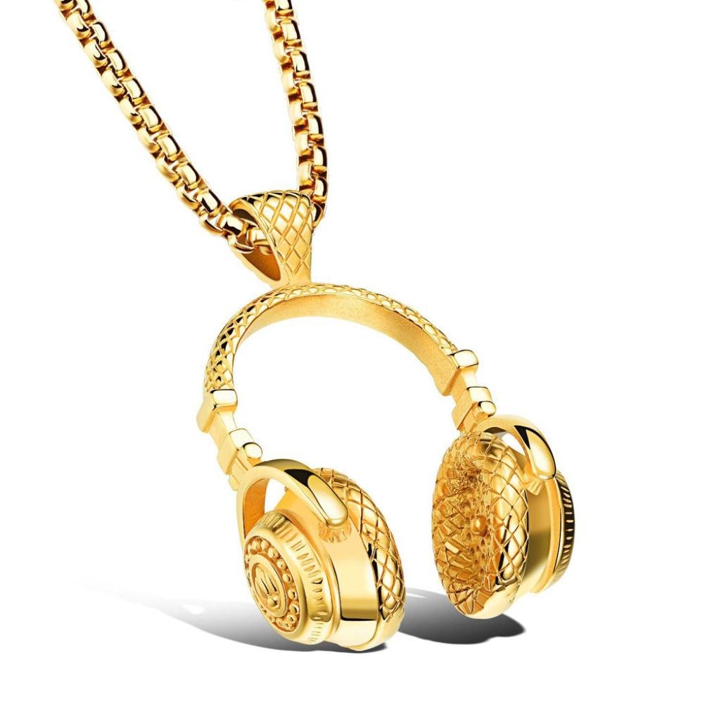 iLH Stylish Rhinestone Earphone Pendant Necklace for Women - Colorful Bluetooth Headphone Jewelry Charm | Perfect for Workout, Travel & Fashion Accessories by ZYooh