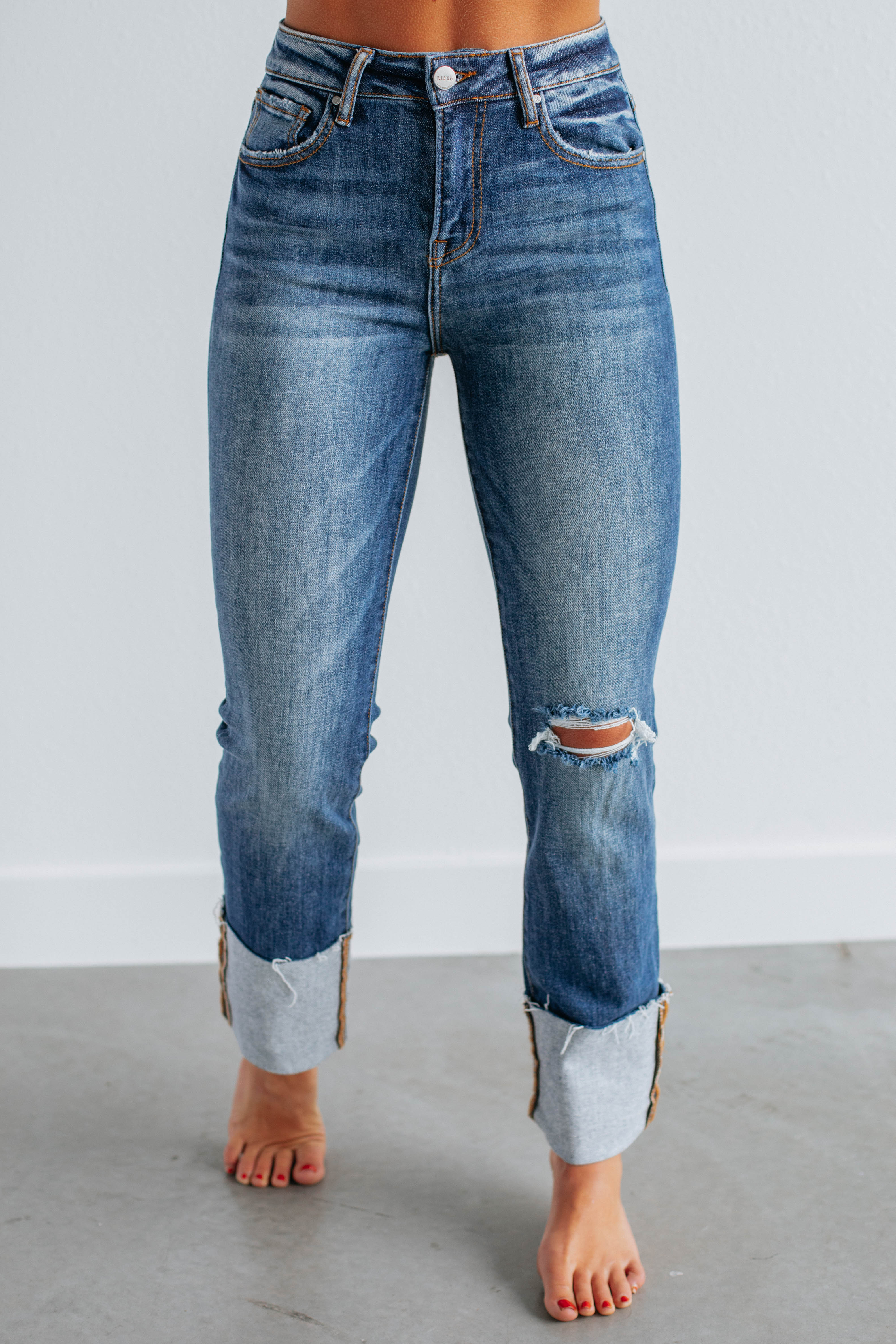 Kalen Risen Jeans for Men - Premium Dark Wash Denim Pants | Comfortable & Stylish for Casual Wear, Work, and Night Out
