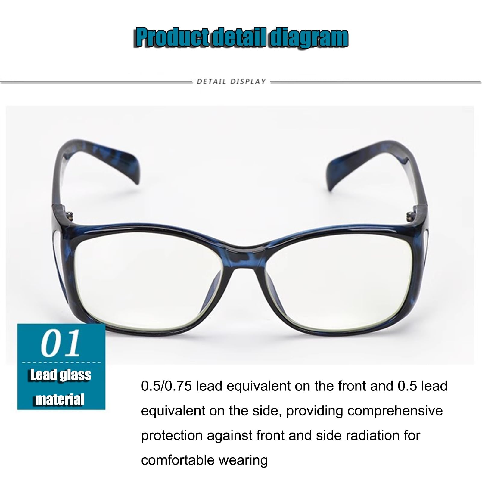 Lead Apron Radiation Resistant - 0.5mm & 0.75mm Pb Protection - Lead Glasses for Hospital Radiology & Dental X-ray Safety - Essential for Medical Professionals & Patients