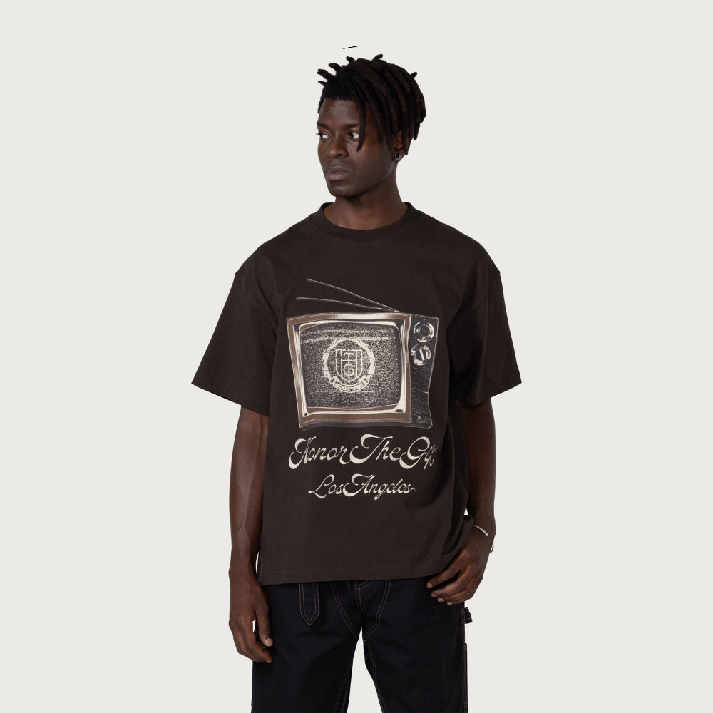 HONOR THE GIFT TV Short Sleeve T-Shirt - Black | Casual Streetwear Tee for Men & Women | Perfect for Everyday Wear, Outings & Fan Merchandise