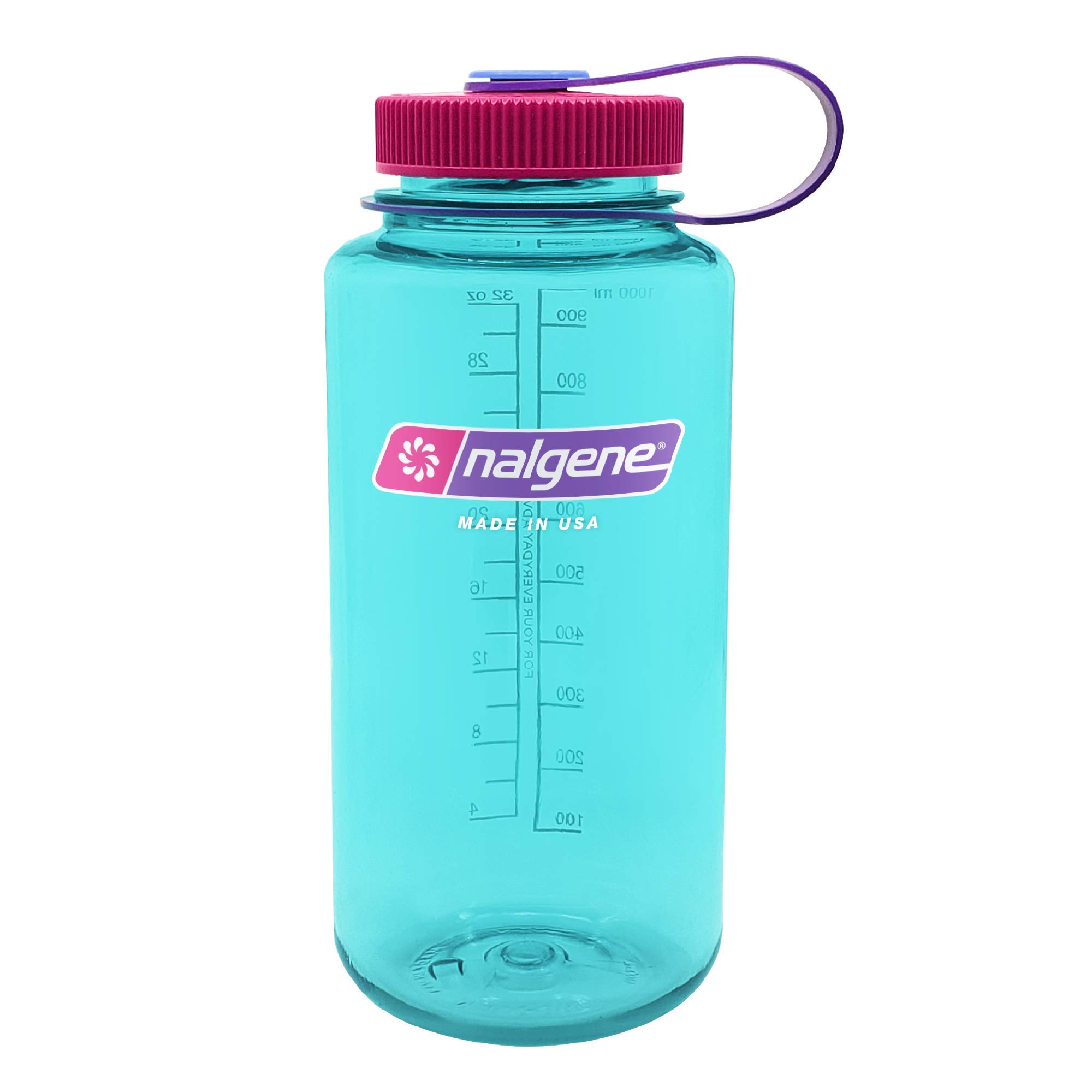 Nalgene Wide Mouth Water Bottle 32oz BPA-Free Tritan Plastic - Leak Proof & Durable for Hiking, Camping, Gym & Everyday Use