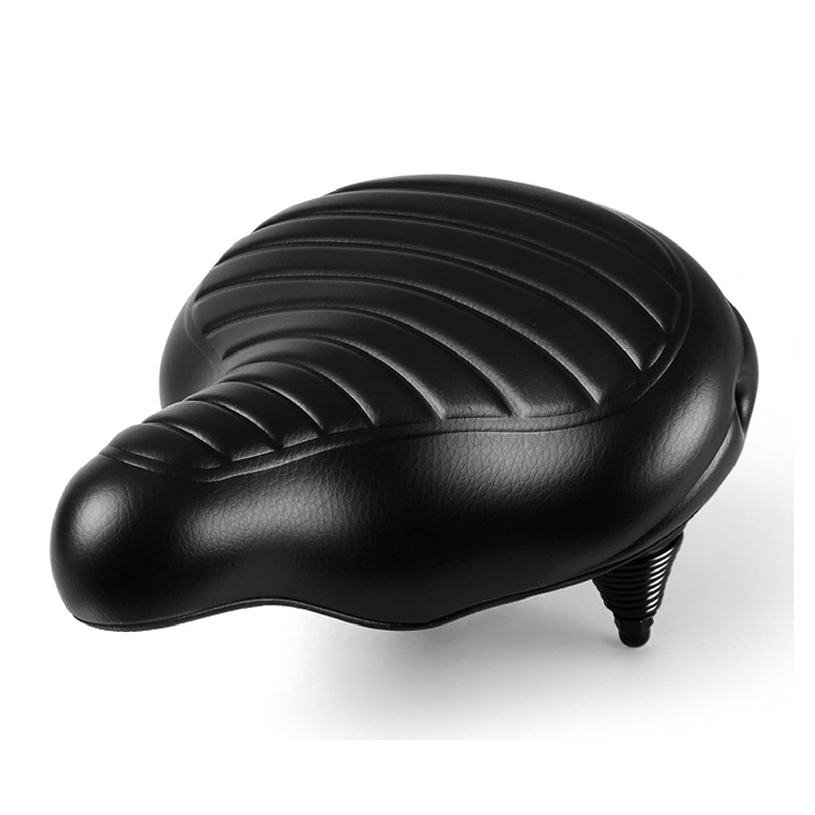 TLYXB Comfort Bike Seat - Spring Suspension Wide Cushion Saddle for Road & MTB Bicycles - Ergonomic Design for Long Rides (Black) | Perfect for Commuting, Mountain Biking & Leisure Cycling