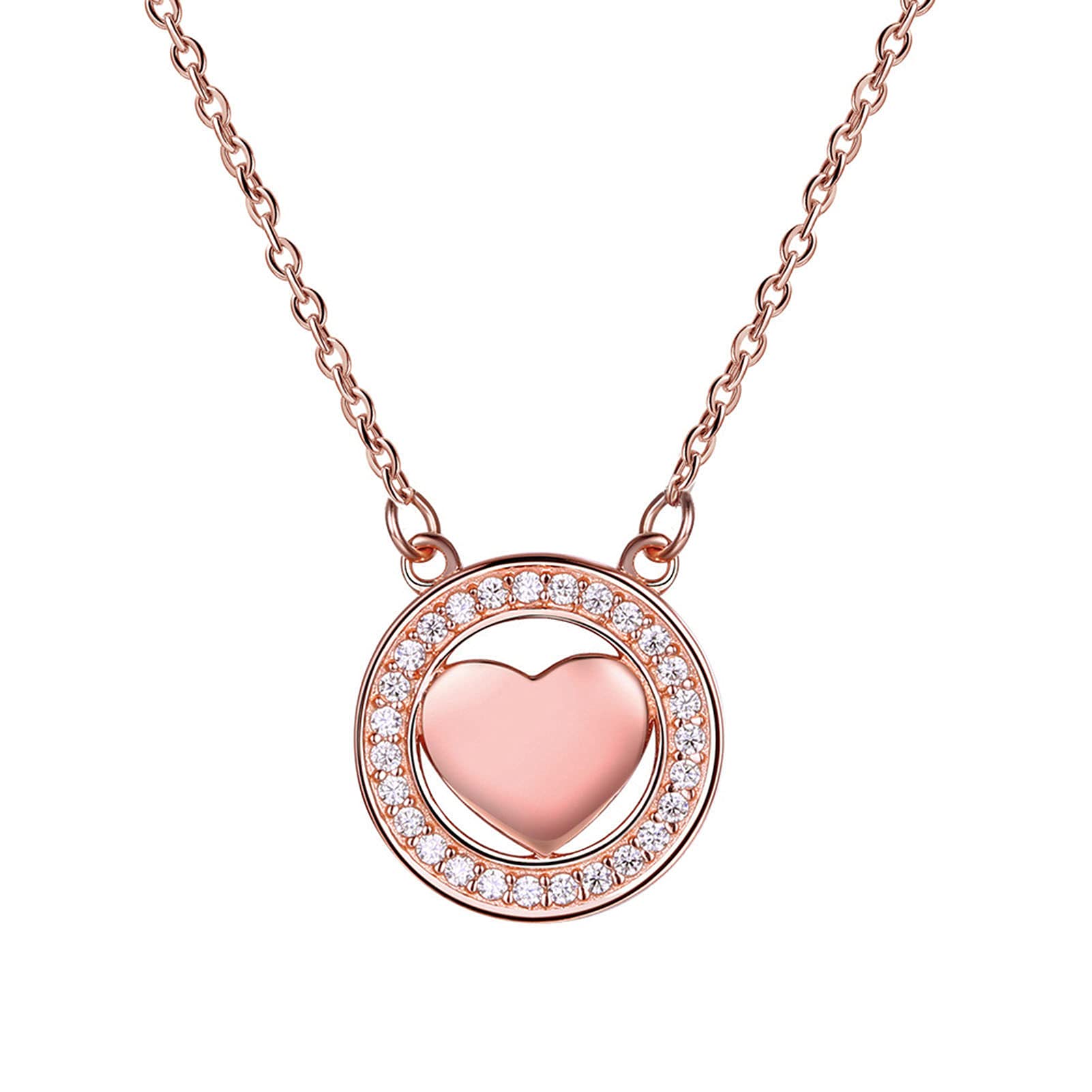 Elegant Heart Shaped Silver Plated Pendant Necklace for Women - Perfect for Date Night, Anniversary & Romantic Gifts