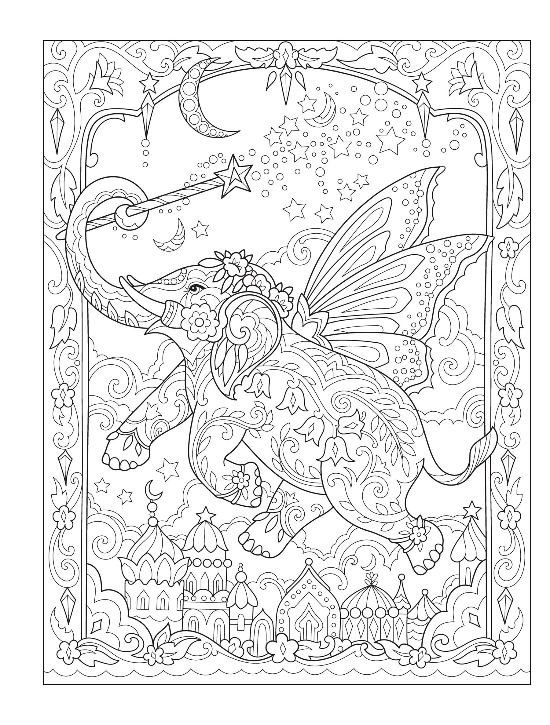 Creative Haven Enchanted Coloring Book for Adults - Fantasy Themed Stress Relief & Relaxation | Perfect for Art Therapy, Mindfulness Practice & Creative Gift Ideas