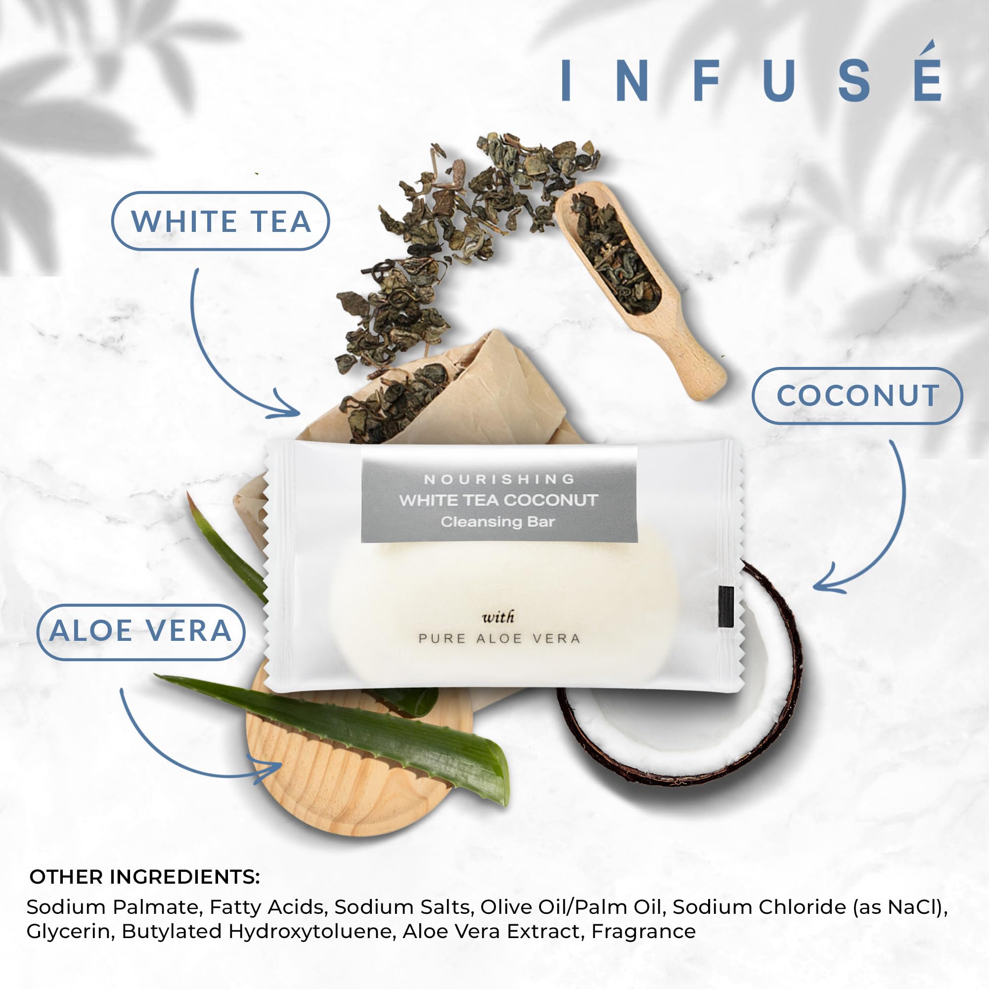 Infuse Bar Soap - Travel Size Hotel Amenities (20g, Case of 400) | Moisturizing Bath Soap for Hotels, Gyms & Guest Houses | Bulk Toiletries for Hospitality Industry