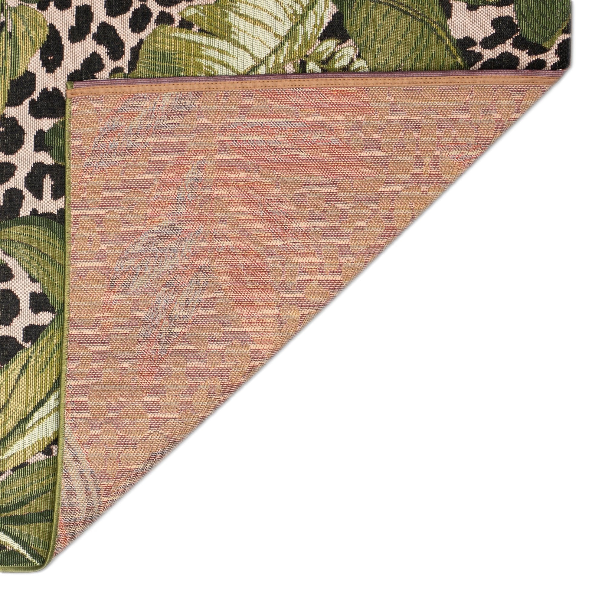 Liora Manne Marina Safari Indoor/Outdoor Area Rug - Green Jungle Leaf Pattern - Perfect for Living Room, Bedroom, Patio & Deck Decor