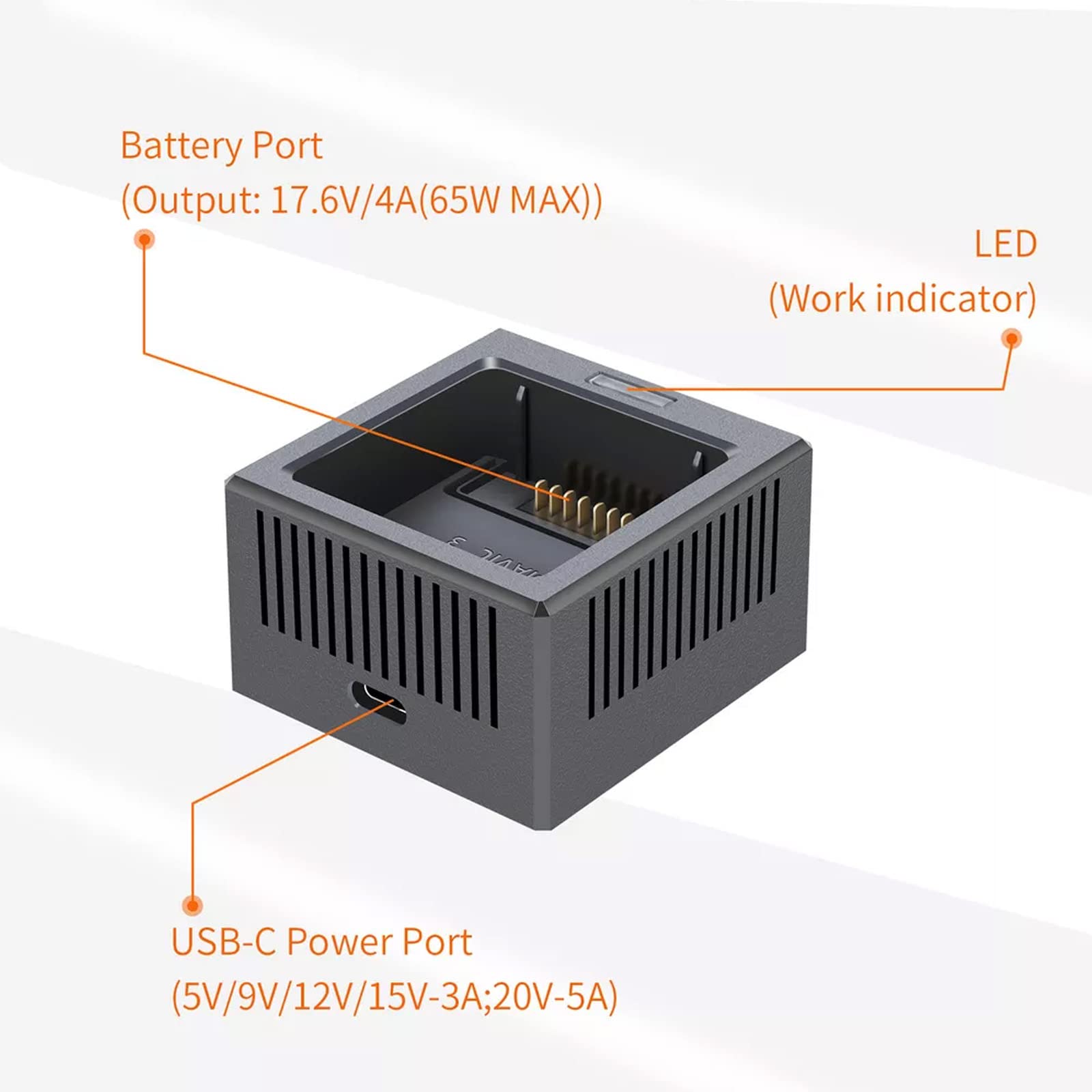 DJI Mavic 3 Fast Charging Hub - USB Smart Battery Charger with LED Display for Mavic 3 Drone Accessories | Quick Charge Multiple Batteries | Perfect for Travel, Aerial Photography & Outdoor Adventures
