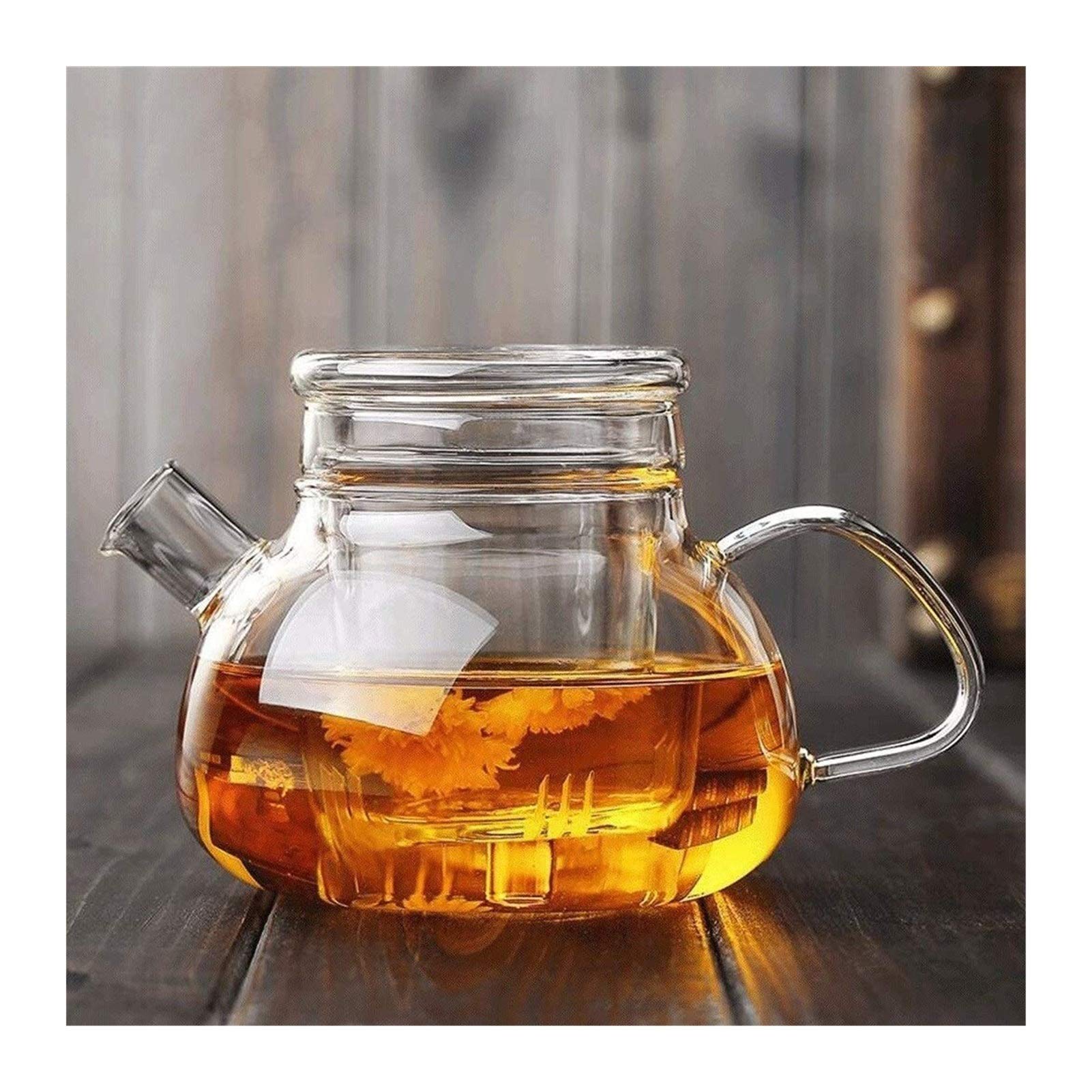 Premium Thickened Heat-Resistant Glass Teapot with Filter - 35oz Clear Glass Kettle for Hot & Cold Brewing - Perfect for Loose Leaf Tea, Herbal Infusions, and Iced Tea at Home or Office