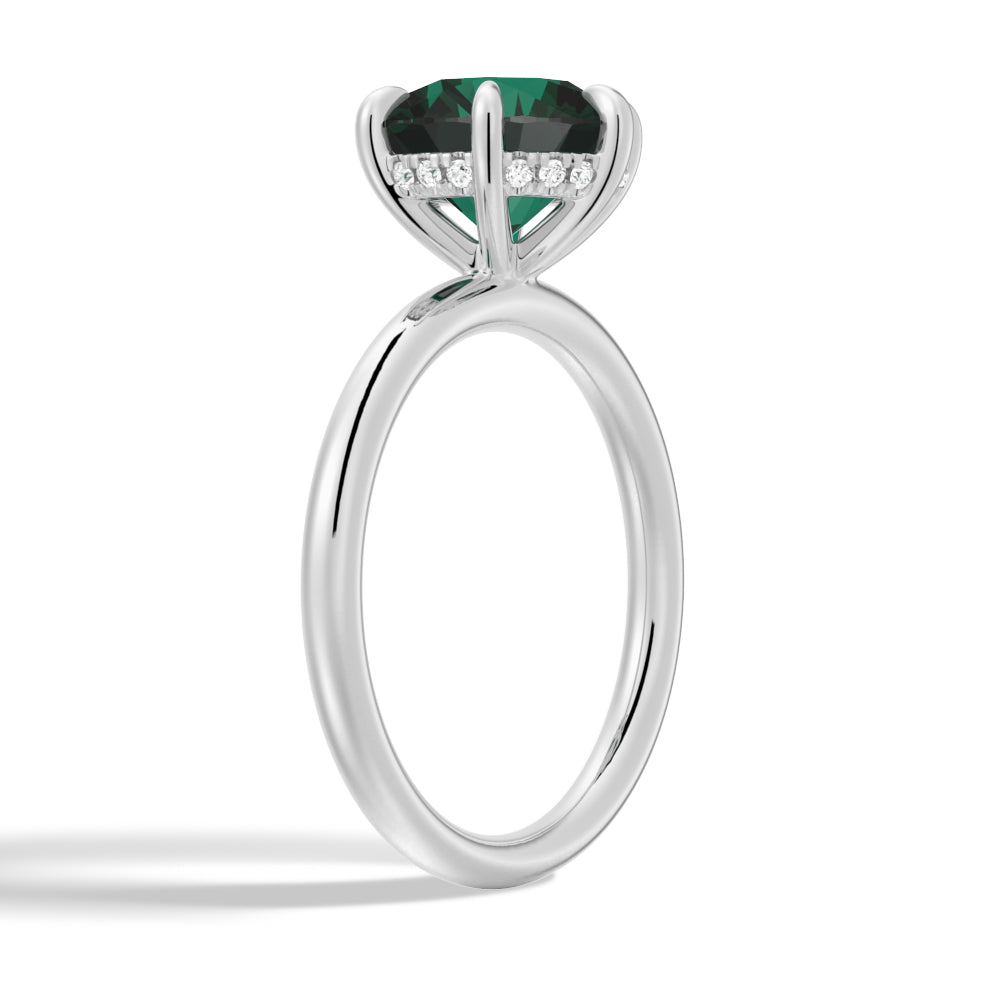 Solitaire Green Ring and Emerald Pendant Set - Elegant Jewelry for Women | Perfect for Weddings, Anniversaries & Special Occasions