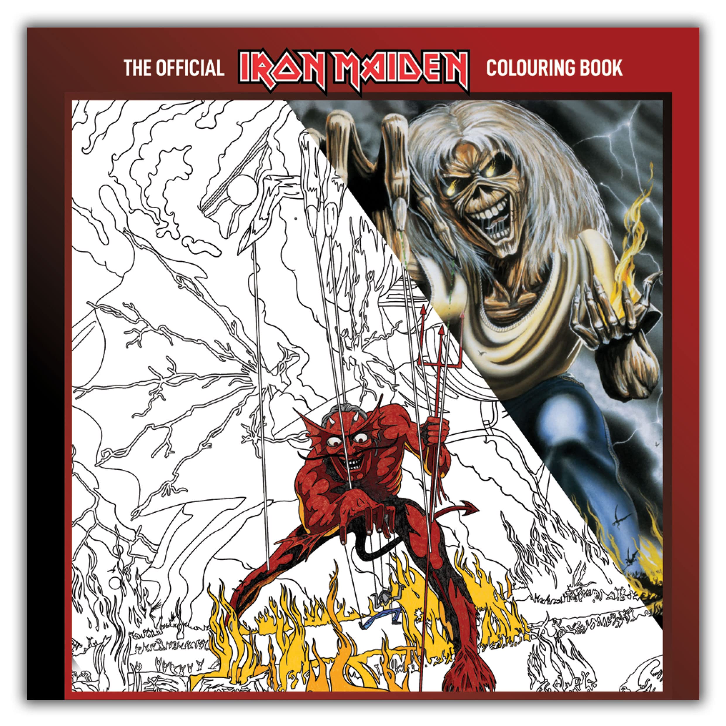 Official Iron Maiden Coloring Book - Heavy Metal Band Art Therapy for Adults & Teens - Perfect Gift for Music Fans & Stress Relief Activity