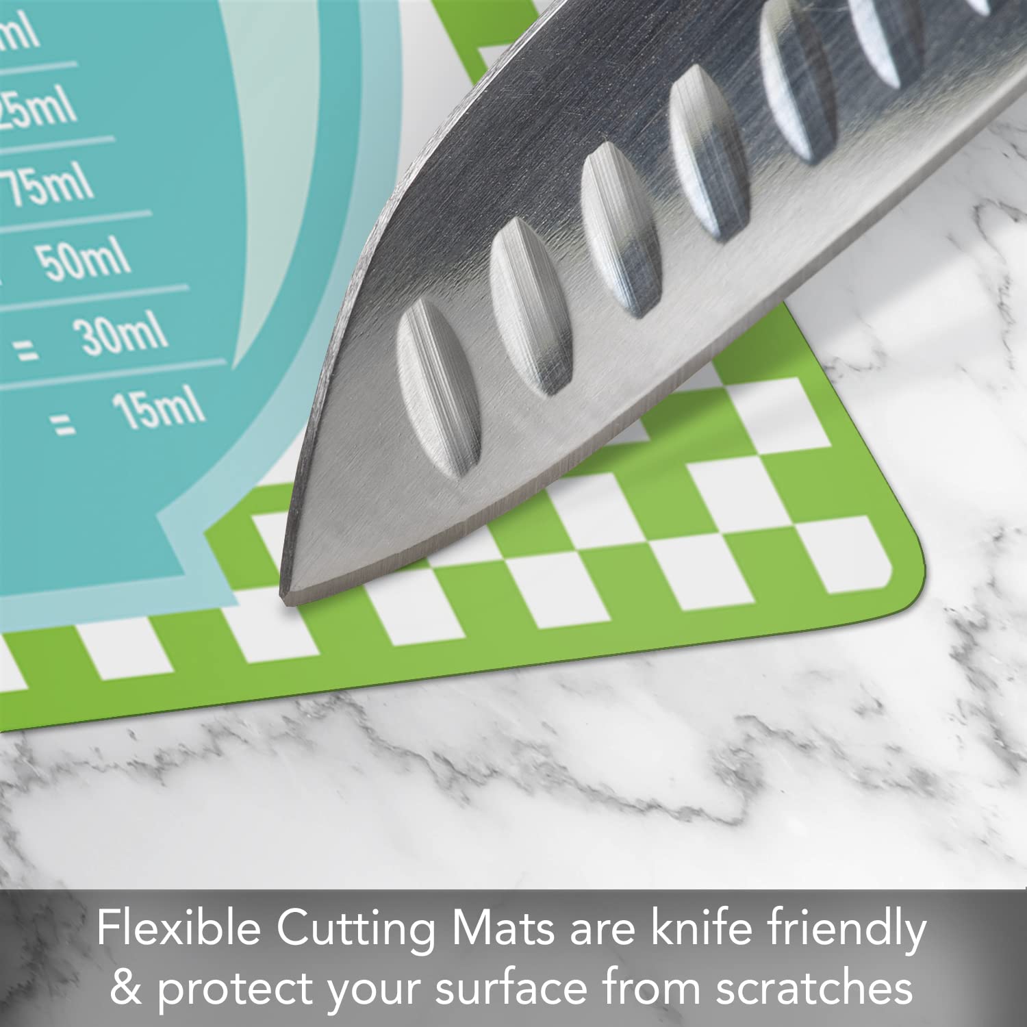 Cut N' Funnel Flexible Plastic Cutting Board Mat 15