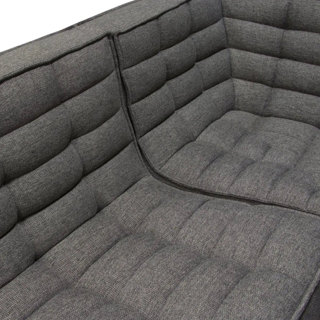 3-Piece Corner Modular Sectional Sofa in Grey - Modern L-Shaped Couch for Living Room, Lounge & Family Room
