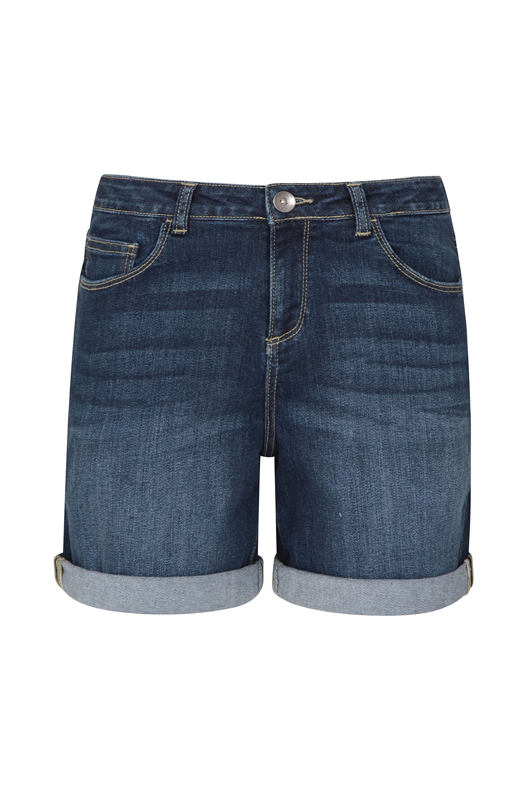 Mountain Warehouse Women's Denim Shorts - High Waisted Stretch Summer Shorts for Ladies | Beach, Travel & Casual Wear