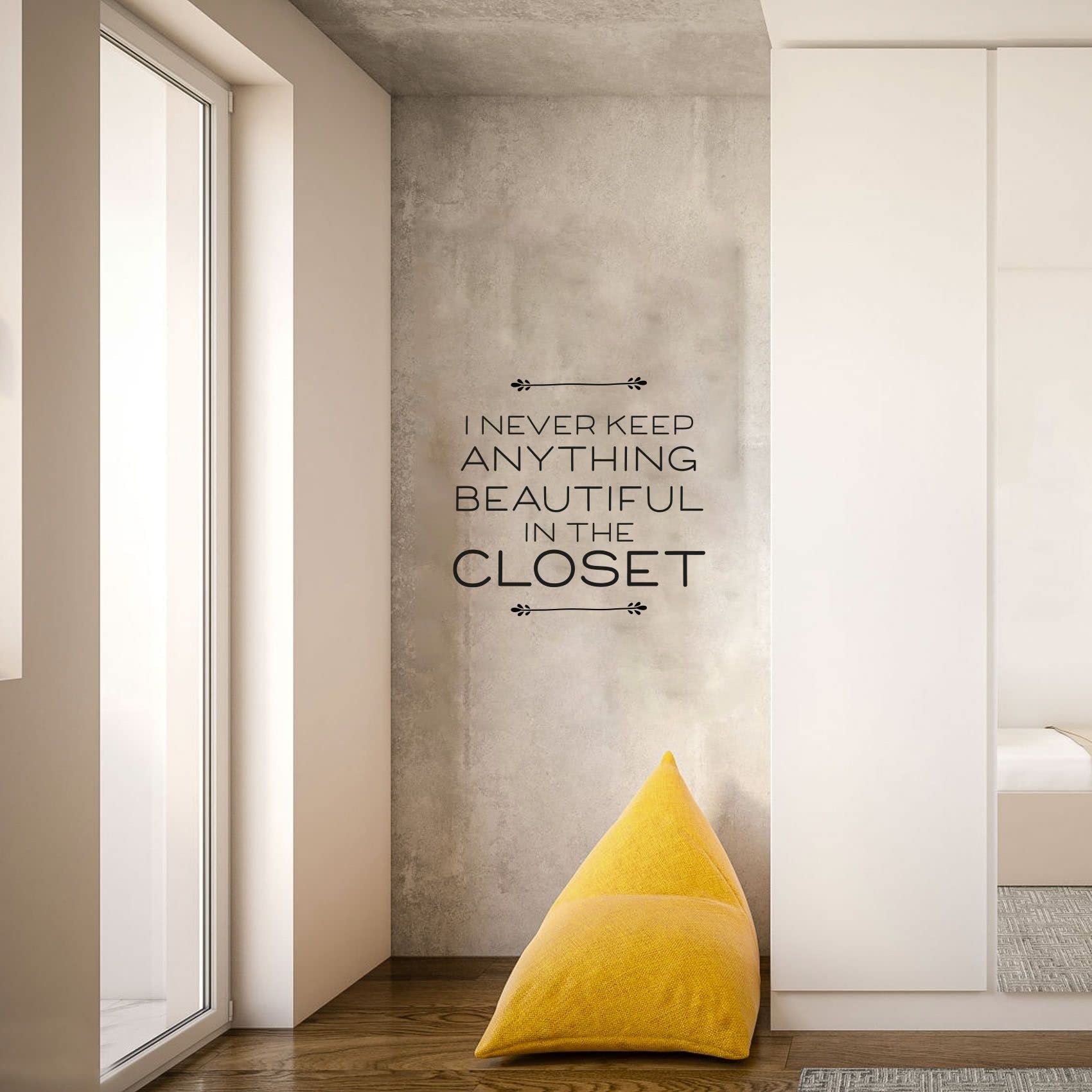 Life Quotes Vinyl Wall Art Decal Sticker - 30x22 Inch Inspirational Closet Decor for Dressing Room, Wardrobe & Home - Perfect for Fashion Style & Motivational Spaces