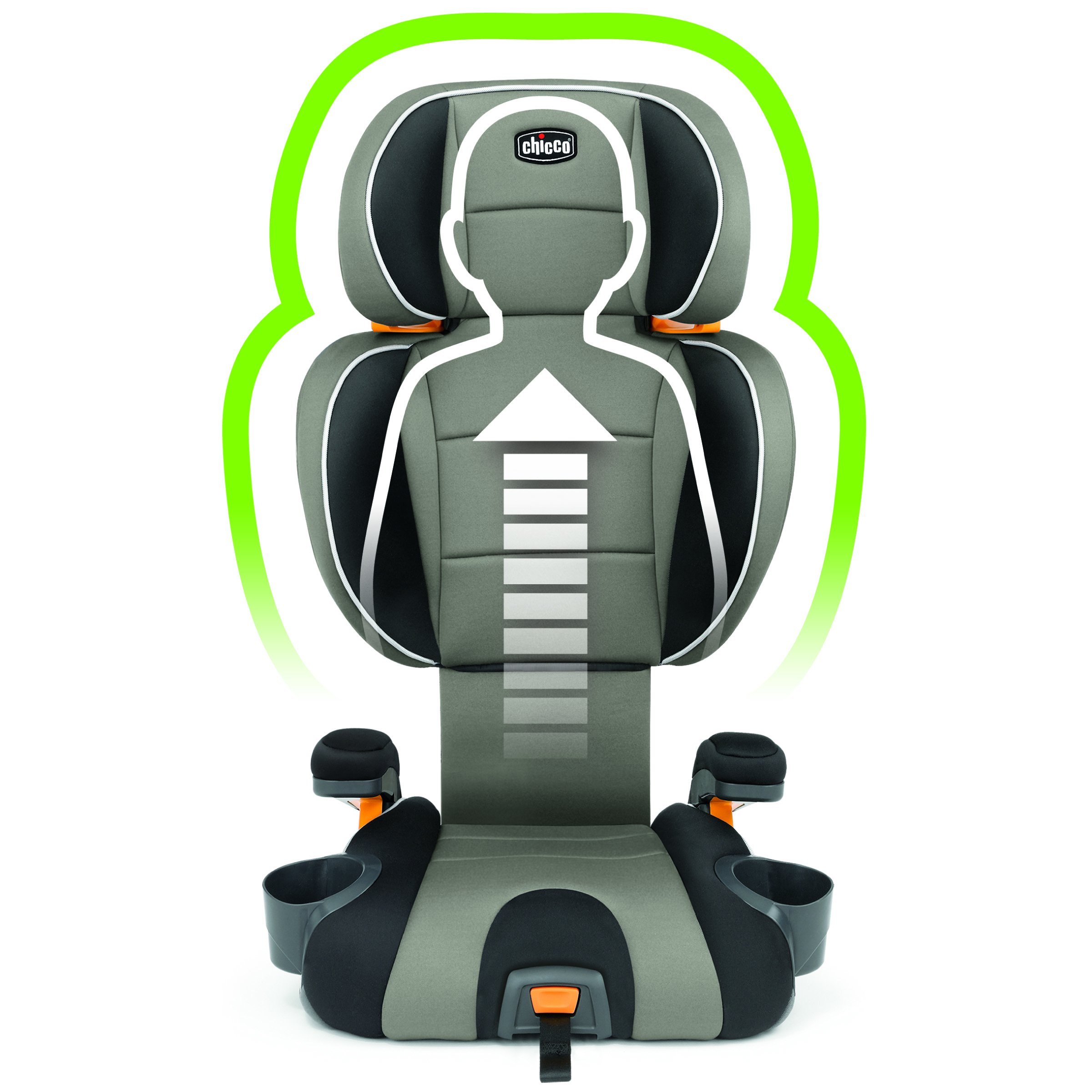 Chicco KidFit 2-in-1 Belt Positioning Booster Car Seat for Kids - Safe & Comfortable Convertible Car Seat for Toddlers - Perfect for Travel & Everyday Use