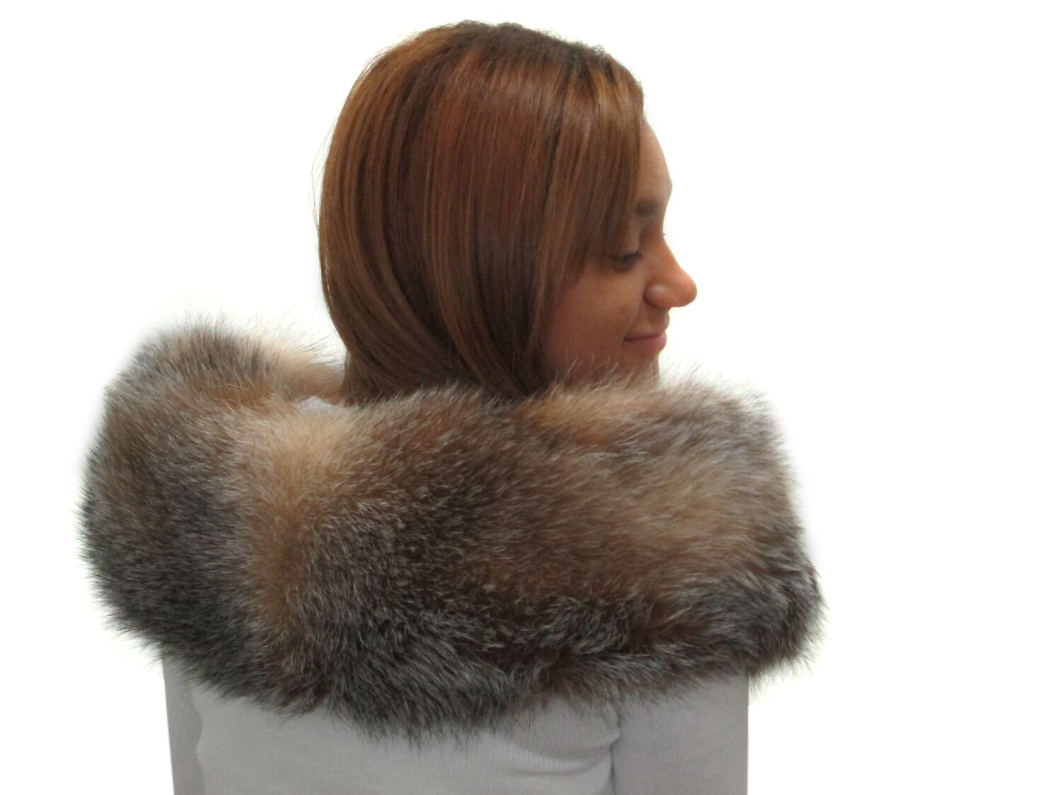 Fox Fur Clip-On Collar - Elegant & Warm Winter Fashion Accessory for Women | Perfect for Coats, Jackets & Evening Dresses