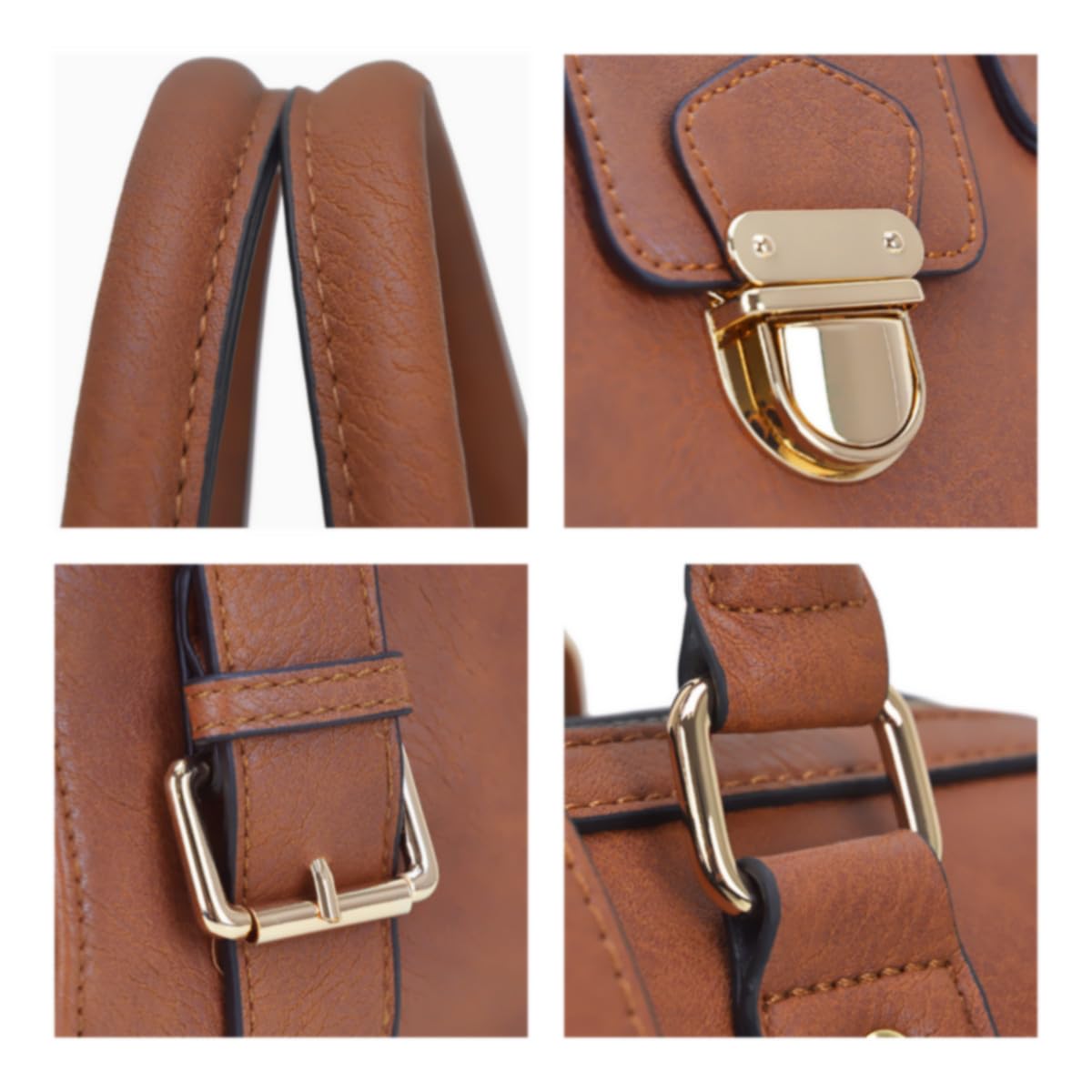 Vegan Leather Women's Barrel Handbag - Fashionable Satchel Top Handle Shoulder Purse for Work & Office | Dasein Tote Bag for Professional Women, Daily Commute & Business Meetings