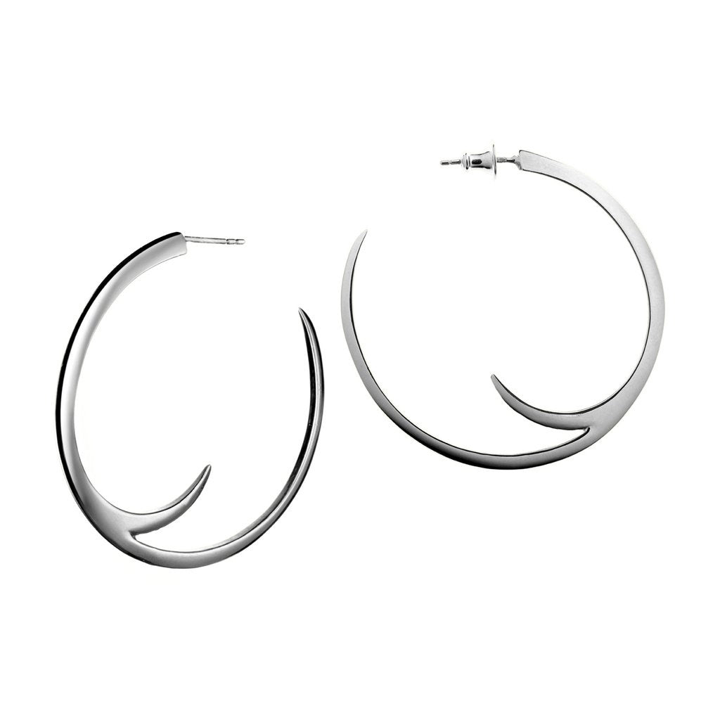 Stylish Silver Cat Claw Large Hoop Earrings for Women - Trendy Animal Jewelry for Parties, Date Nights & Everyday Wear
