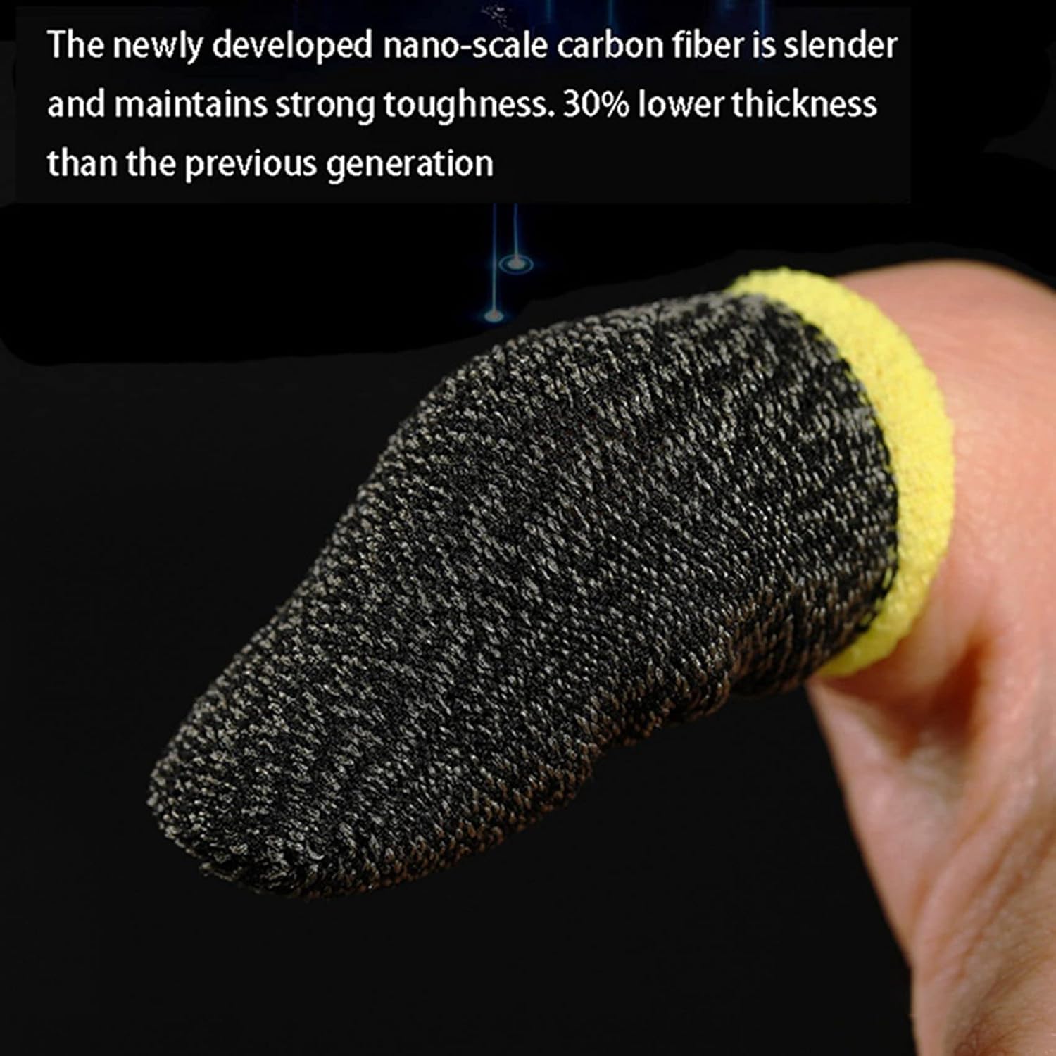 Anti-Sweat Gaming Finger Sleeves - 32X Black Thin Breathable Finger Cots for Mobile & Console Gaming - Perfect for PUBG, Fortnite & COD - Anti-Slip Thumb Sleeves Improve Aim & Reduce Sweat During Long Gaming Sessions