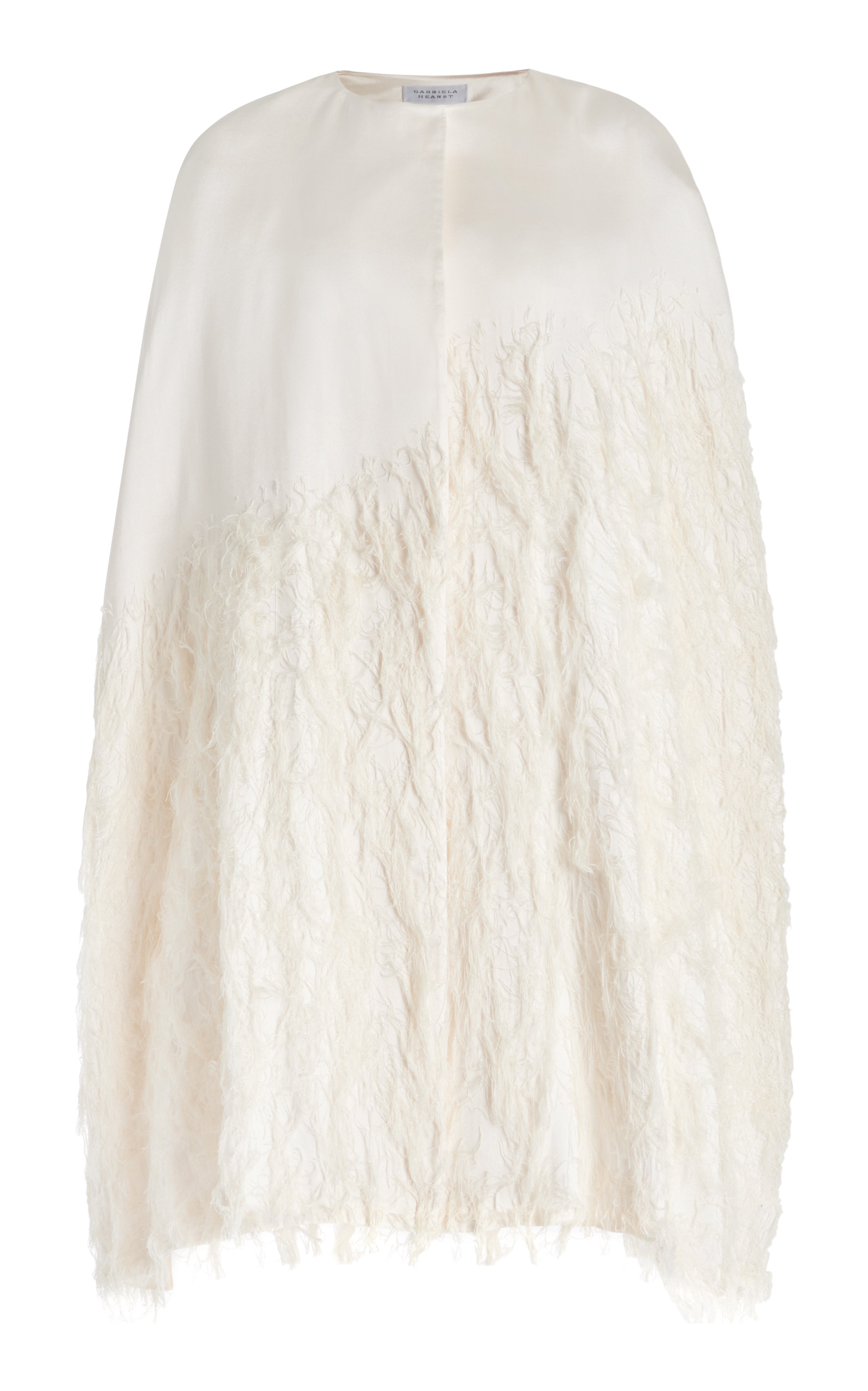 Elegant Ivory Silk Satin Pauli Feather Cape - Perfect for Weddings, Evening Gala & Special Occasions