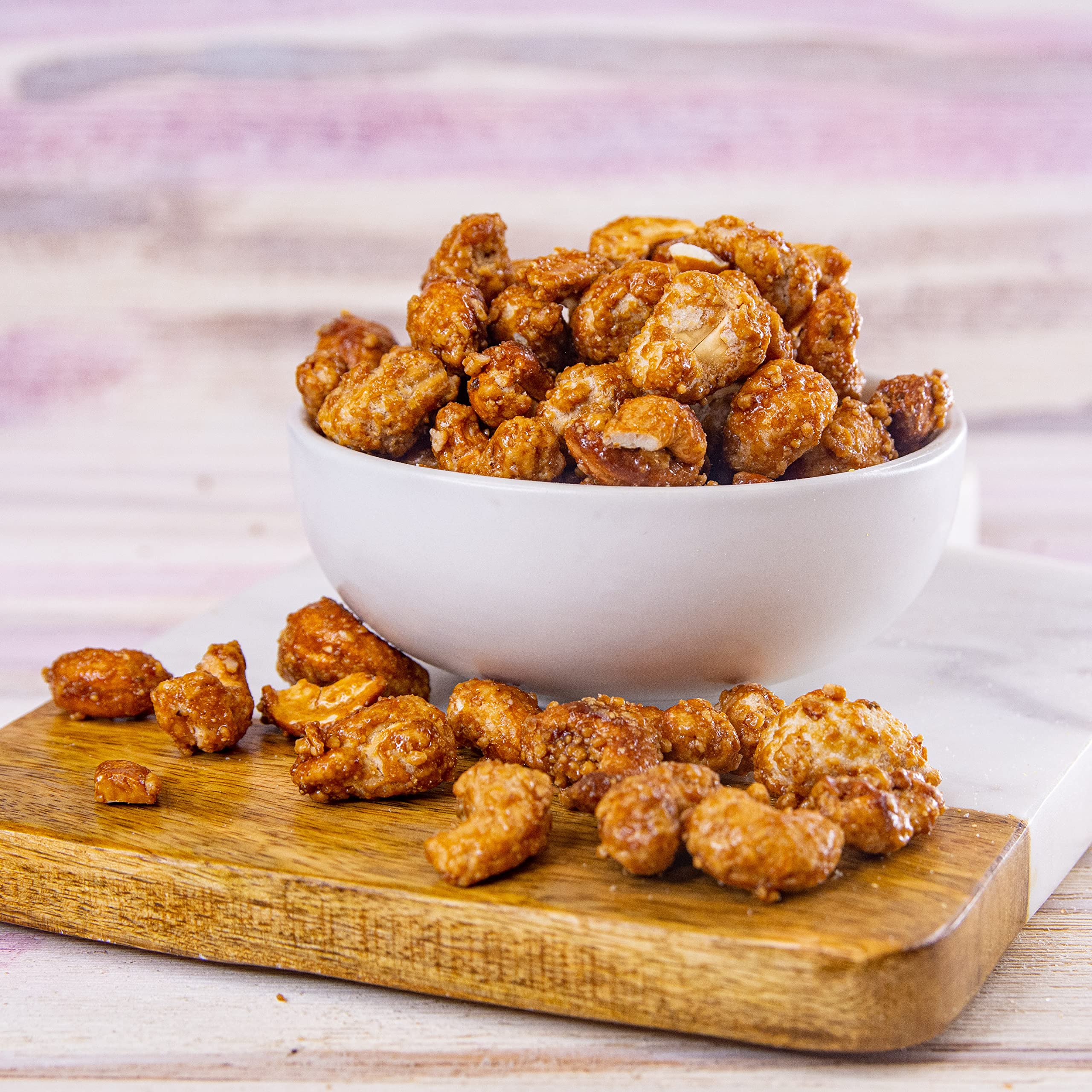 Wockenfuss Candies Premium Toffee Cashews - 2 Pack (6 oz Each) - Crunchy Sweet Snack for Gifts, Parties & Dessert Toppings