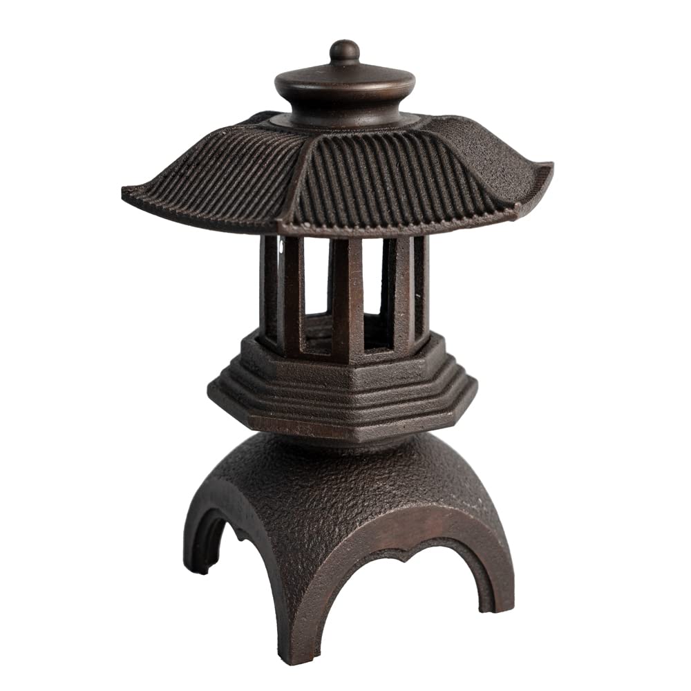Vintage Retro Iron LED Garden Lantern - Japanese Zen Outdoor Decor with Frosted Glass, XL Size | Perfect for Patio, Pathway & Asian-Inspired Landscape Lighting