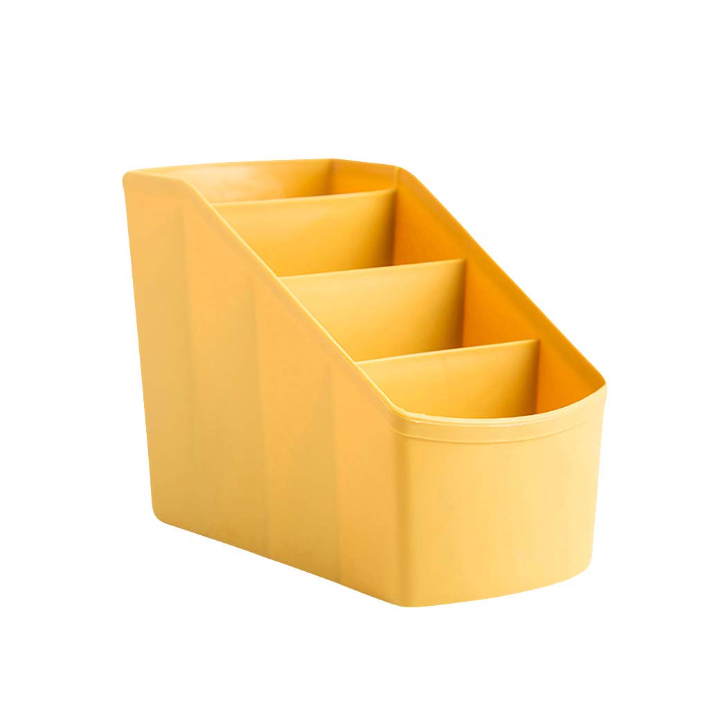 Yellow Makeup Drawer Organizer with Dividers - Cosmetic Storage Box for Bathroom Vanity & Desktop - Perfect for Organizing Nail Polish, Art Supplies, Makeup Brushes - Ideal for Bedroom, Bathroom & Office Use