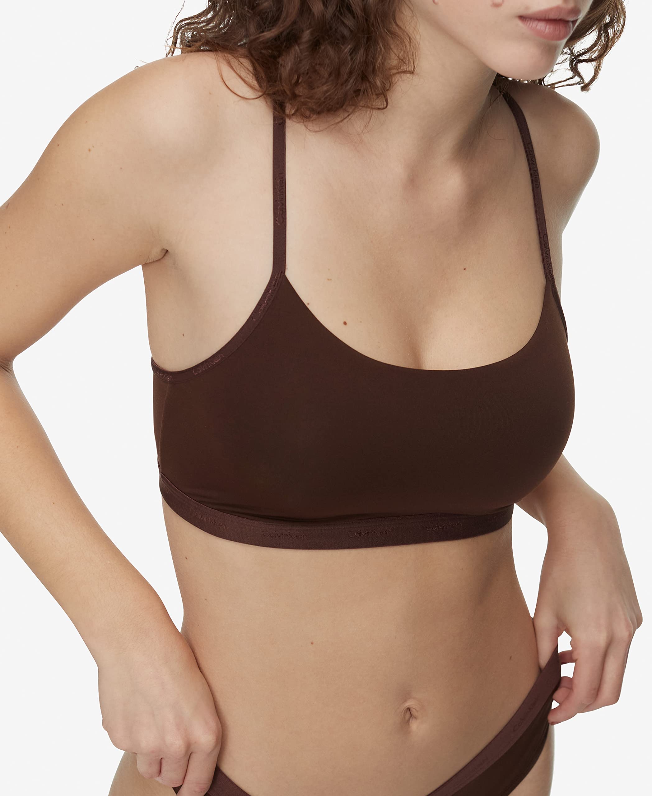 Calvin Klein Women's Comfortable Unlined Bralette - Soft Wireless Bra for Everyday Wear, Yoga & Lounge | Seamless Support & Breathable Fabric
