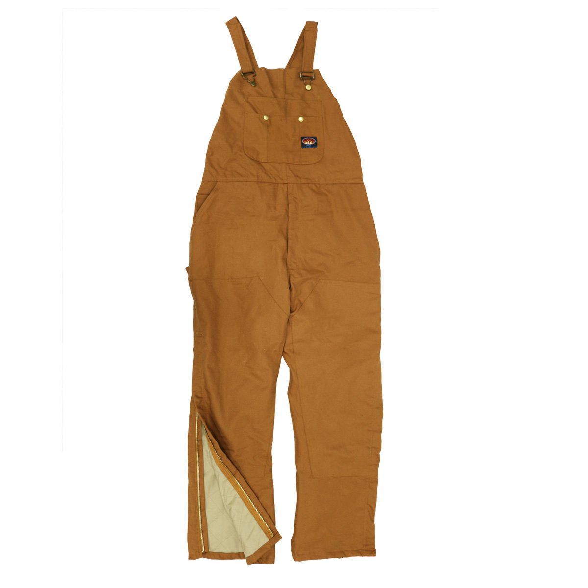 FR Brown Duck Insulated Bib - Waterproof Winter Work Bib Overalls for Men & Women - Perfect for Construction, Farming, and Outdoor Activities